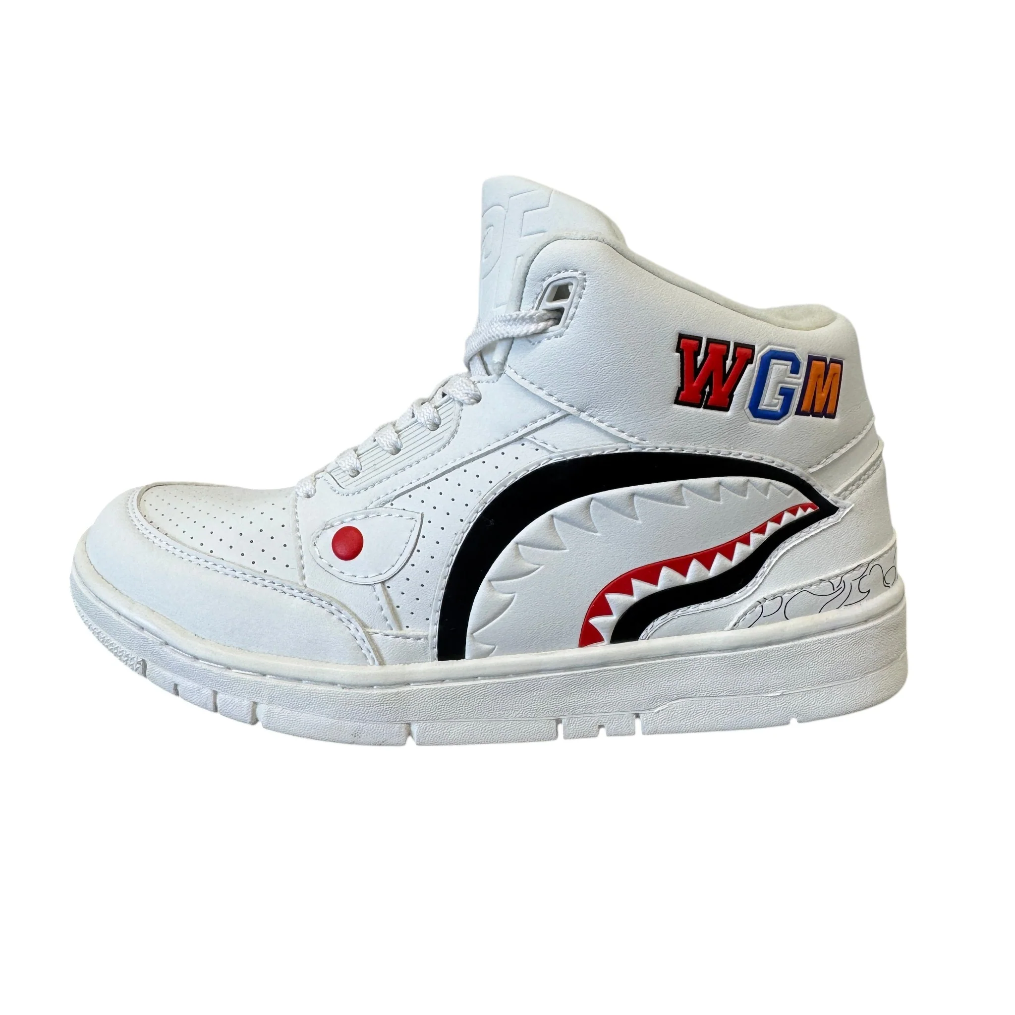 Women's Shark Cloud Stas High Trainers White Size EU 38 / UK 5 - Image 4