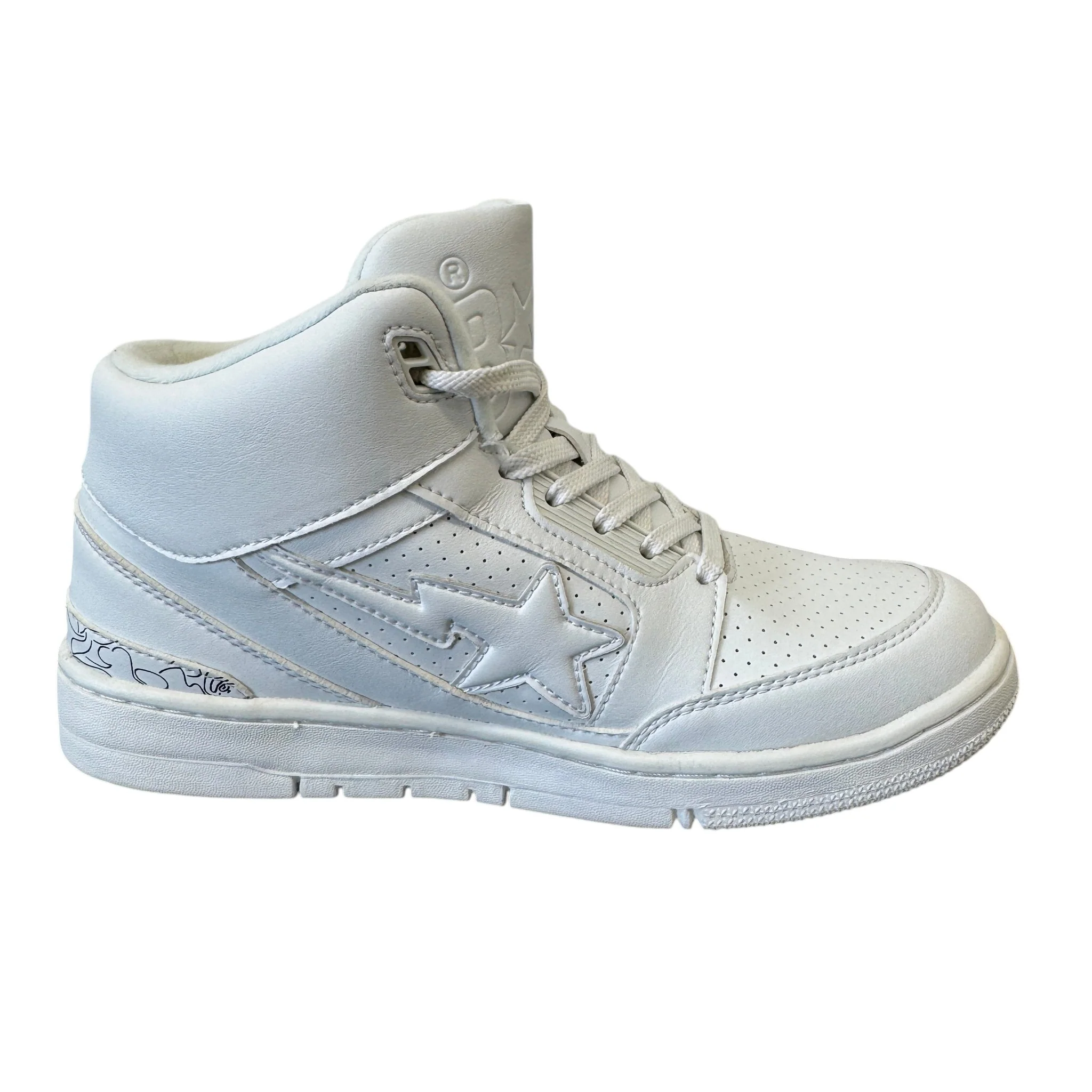 Women's Shark Cloud Stas High Trainers White Size EU 38 / UK 5 - Image 5