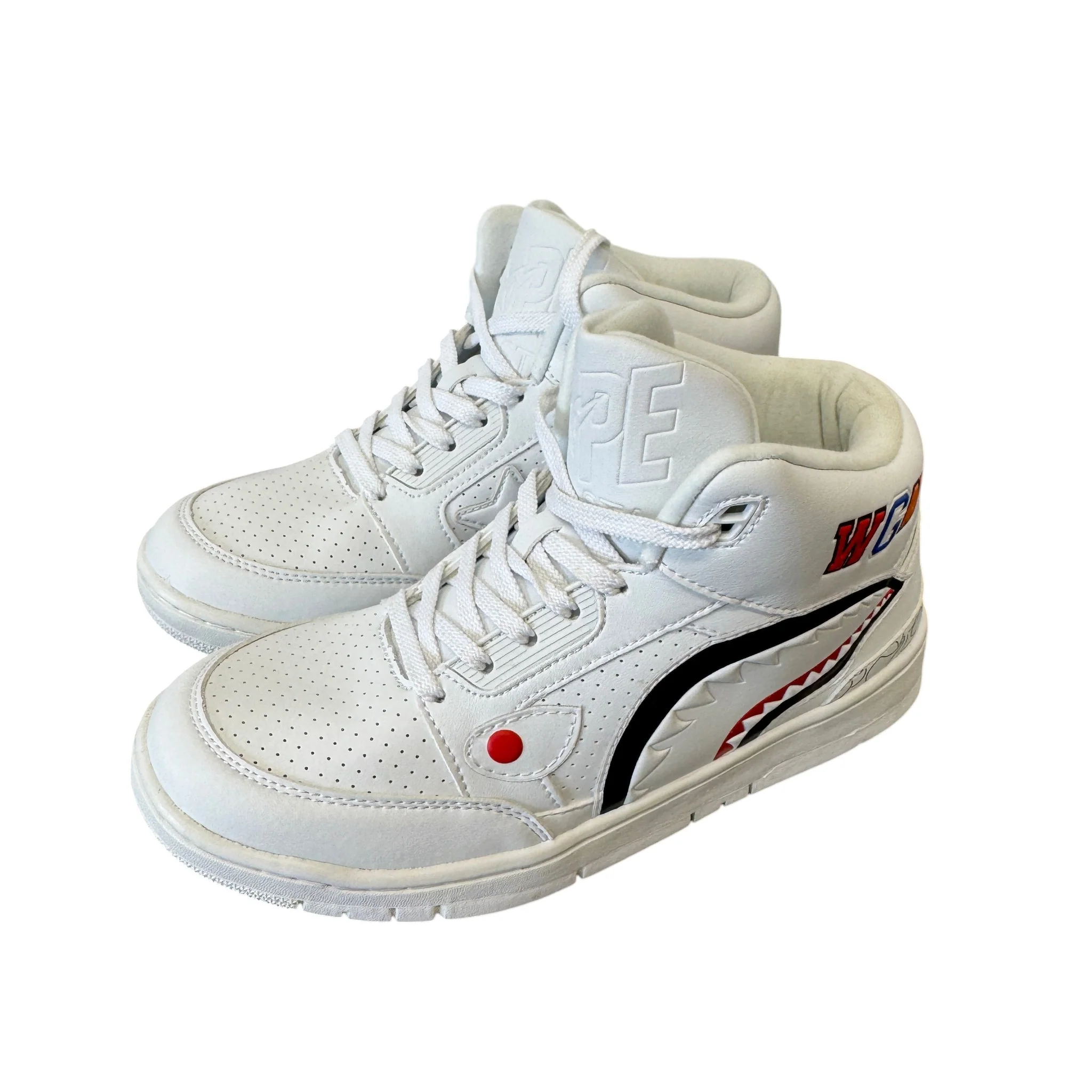 Women's Shark Cloud Stas High Trainers White Size EU 38 / UK 5 - Image 7