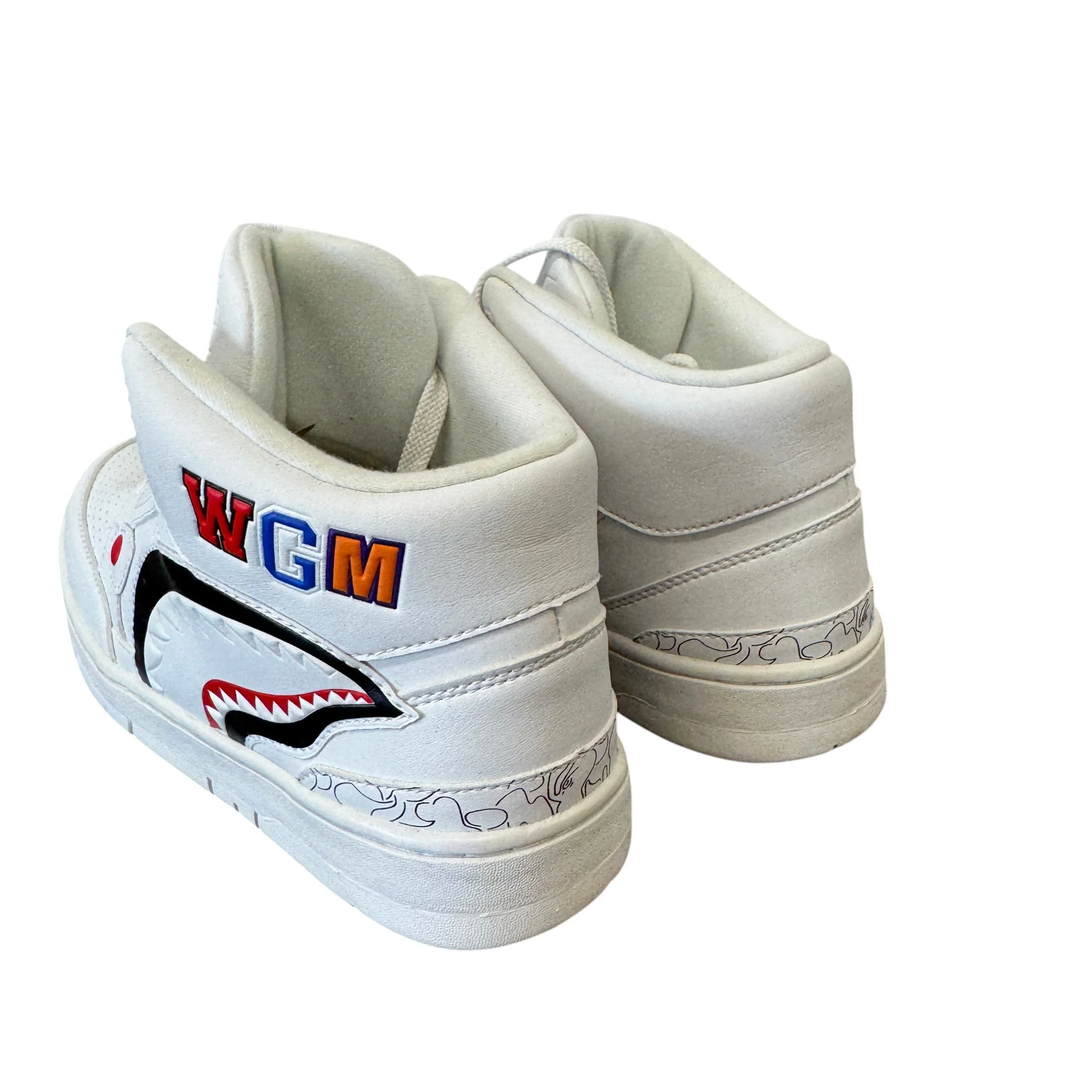Women's Shark Cloud Stas High Trainers White Size EU 38 / UK 5 - Image 8