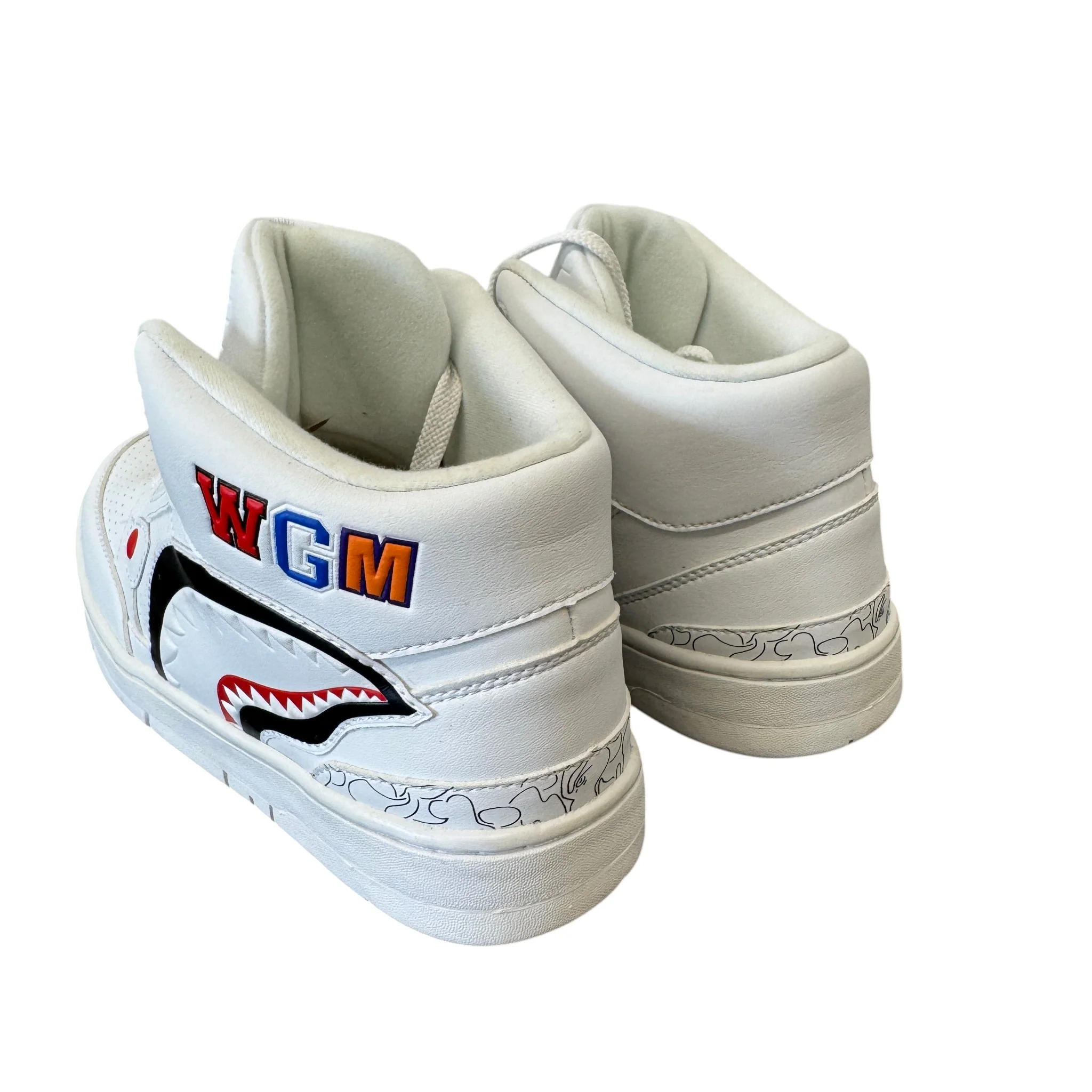 Women's Shark Cloud Stas High Trainers White Size EU 38 / UK 5 - Image 9