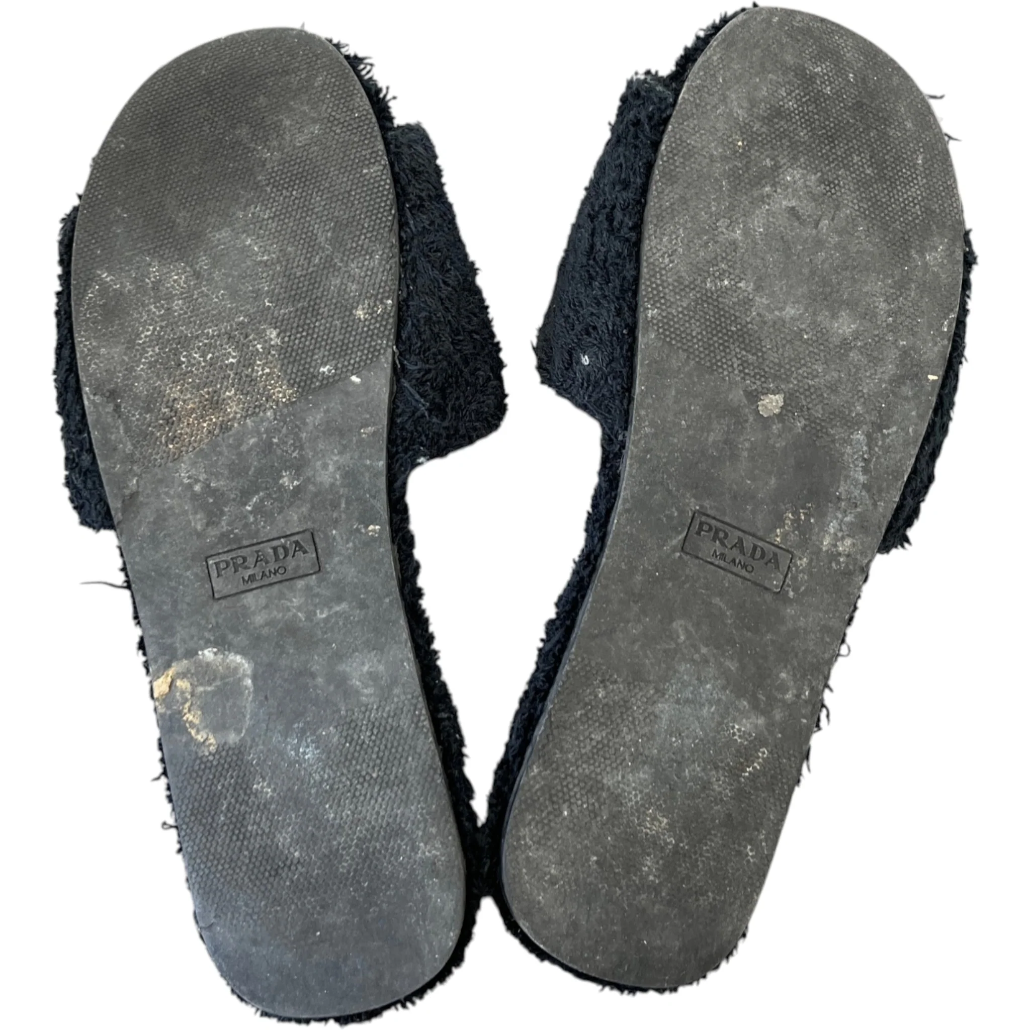 Women's Shearling Plaque Logo Slides Black Size EU 37 / UK 4 - Image 10
