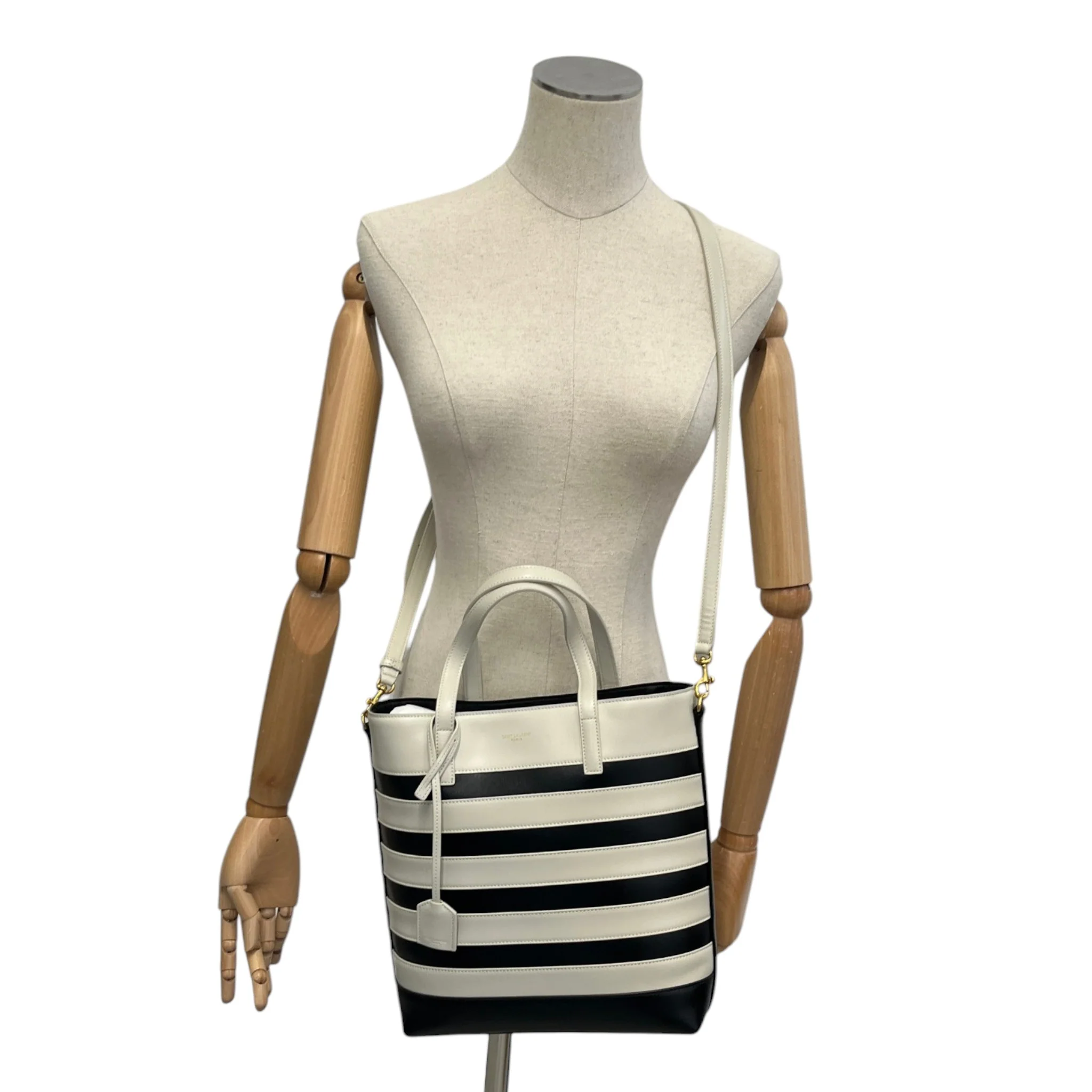 Women's Shopping Toy In Leather Bag Black - Image 2