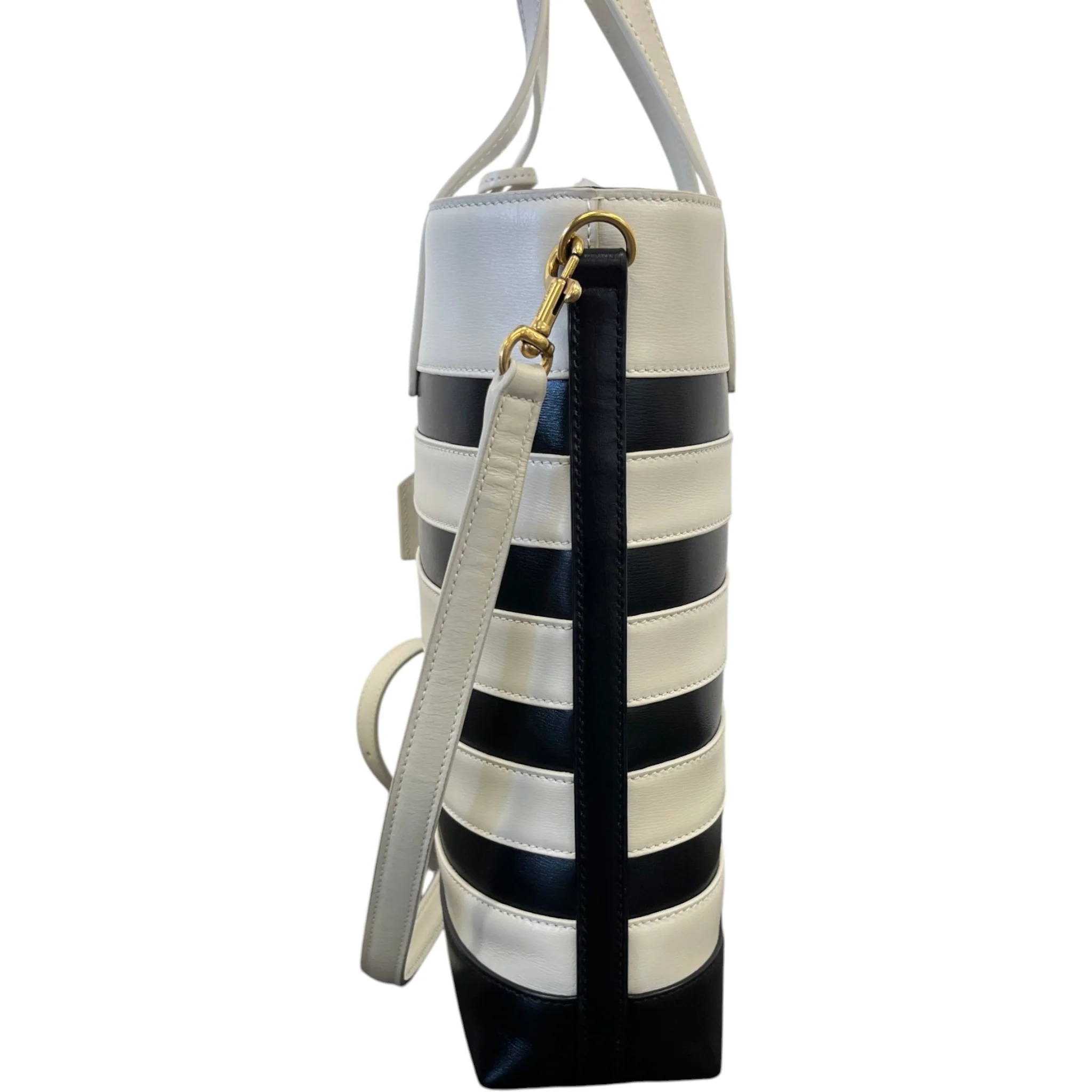 Women's Shopping Toy In Leather Bag Black - Image 6
