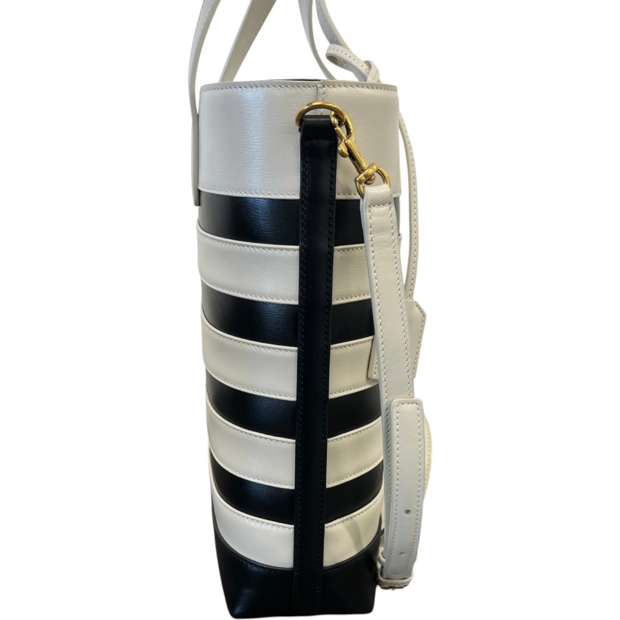 Women's Shopping Toy In Leather Bag Black - Image 7