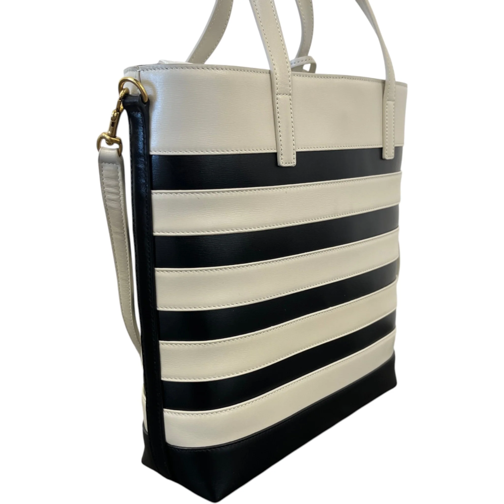 Women's Shopping Toy In Leather Bag Black - Image 8