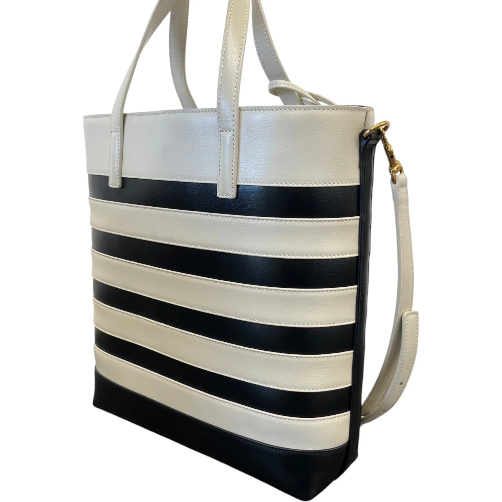 Women's Shopping Toy In Leather Bag Black - Image 9