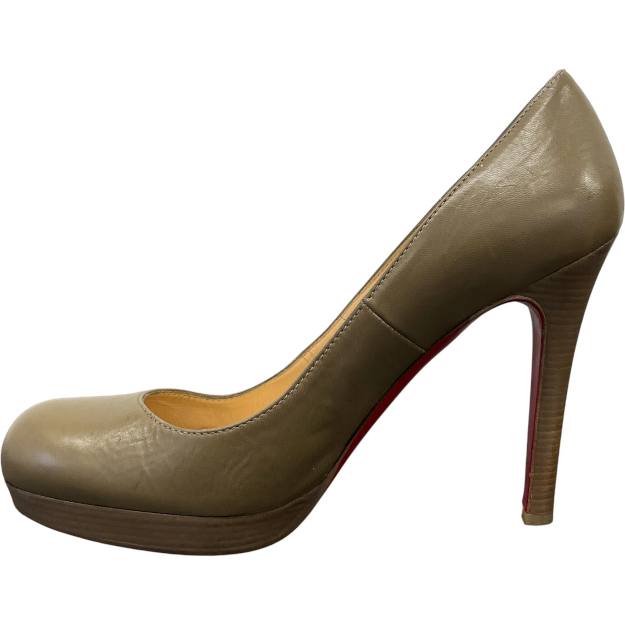 Women's Simple Pumps Heels Khaki Size EU 40.5 / 7.5 - Image 2