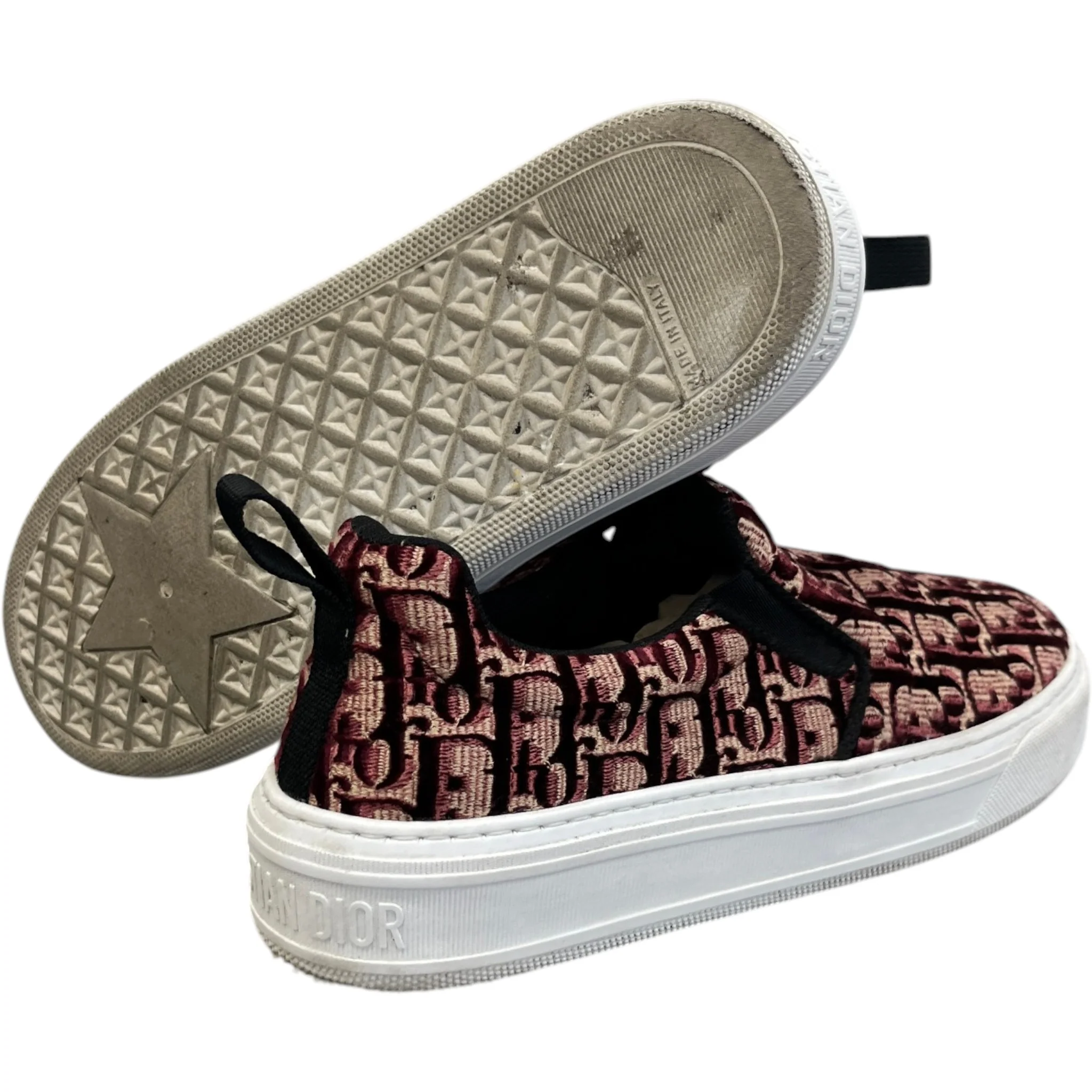 Women's Slip On Oblique Low Trainers Burgundy Size EU 39 / UK 6 - Image 10