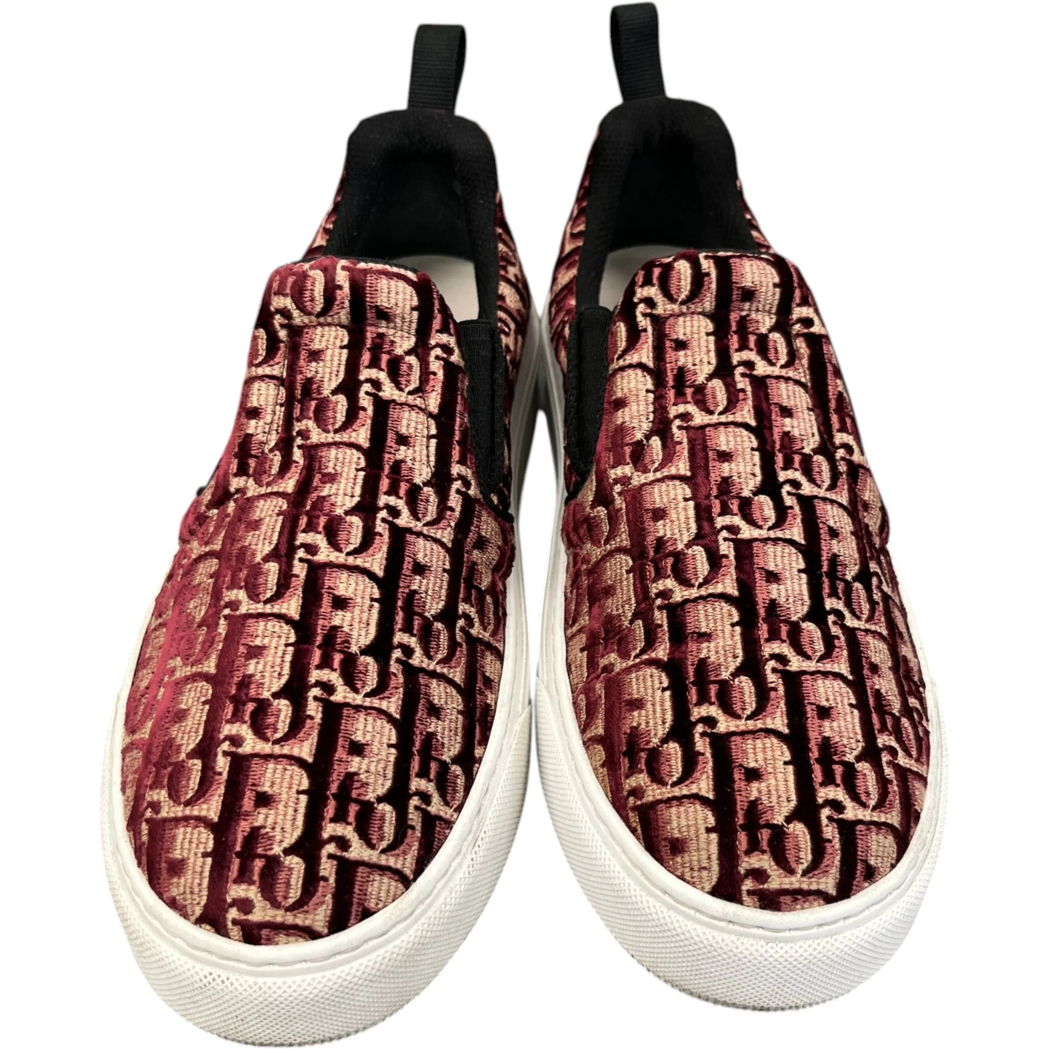 Women's Slip On Oblique Low Trainers Burgundy Size EU 39 / UK 6 - Image 6