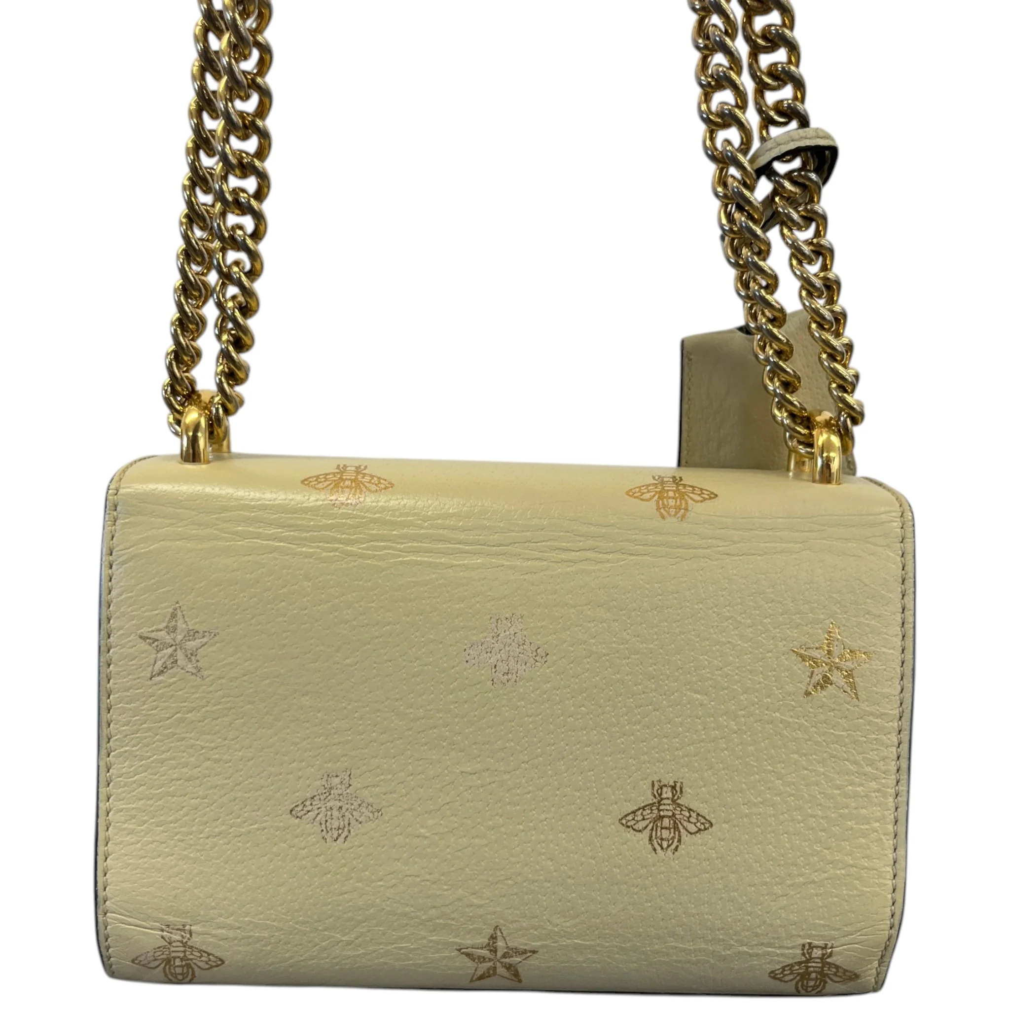 Women's Small Bee Star Padlock Bag Cream - Image 3