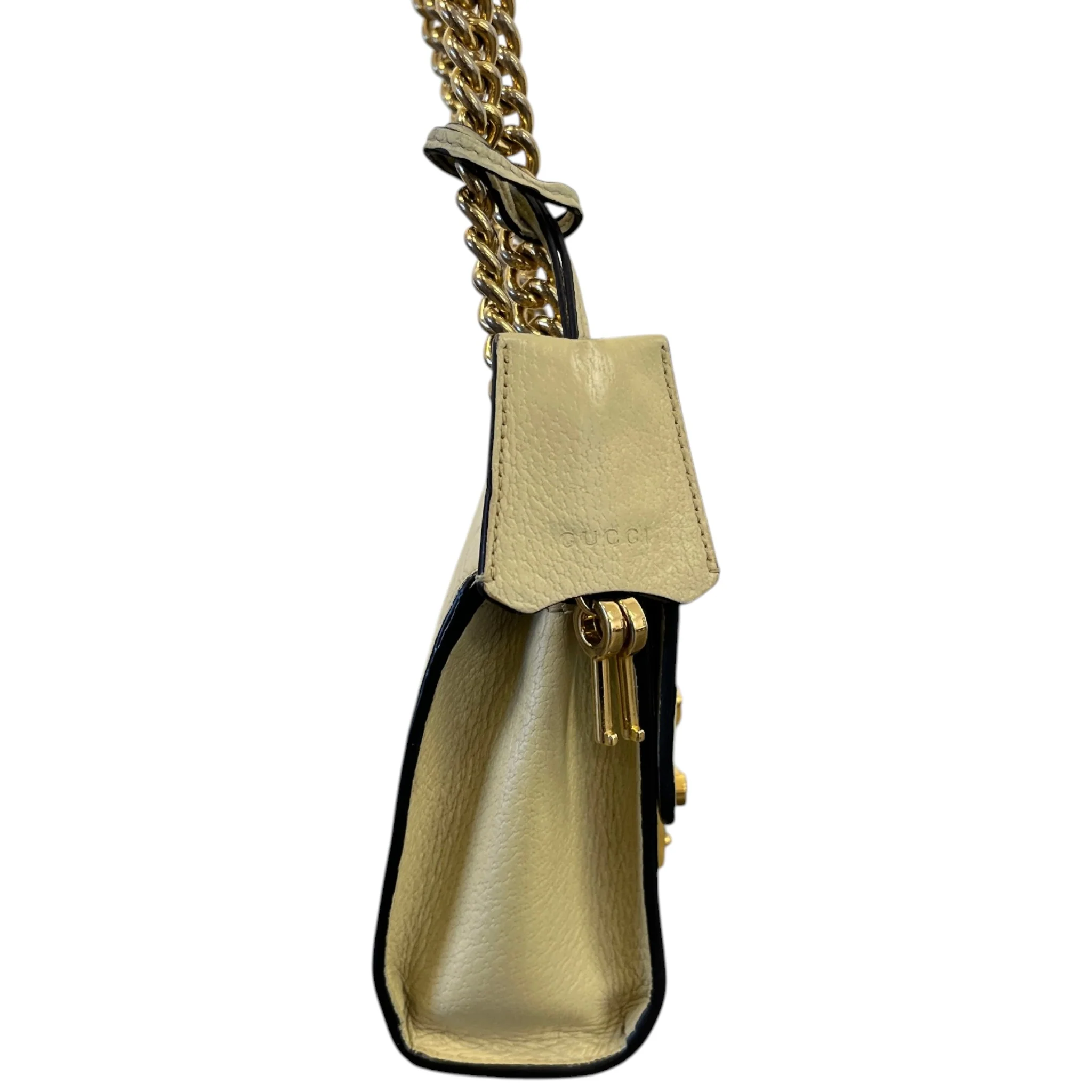 Women's Small Bee Star Padlock Bag Cream - Image 6