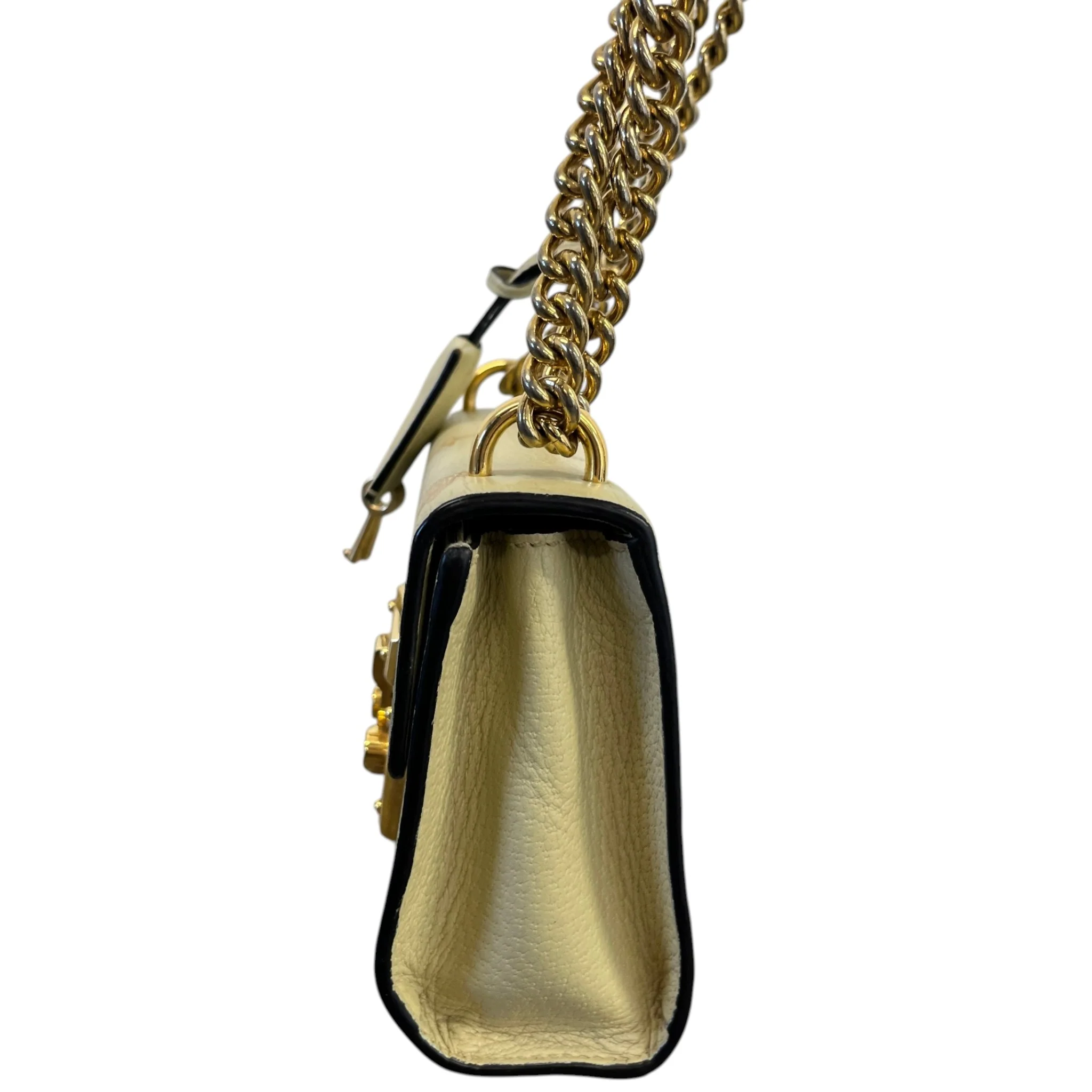 Women's Small Bee Star Padlock Bag Cream - Image 7