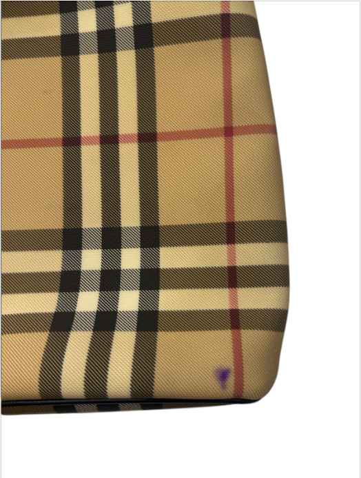 Women's Small Check Print Bag Beige - Image 13