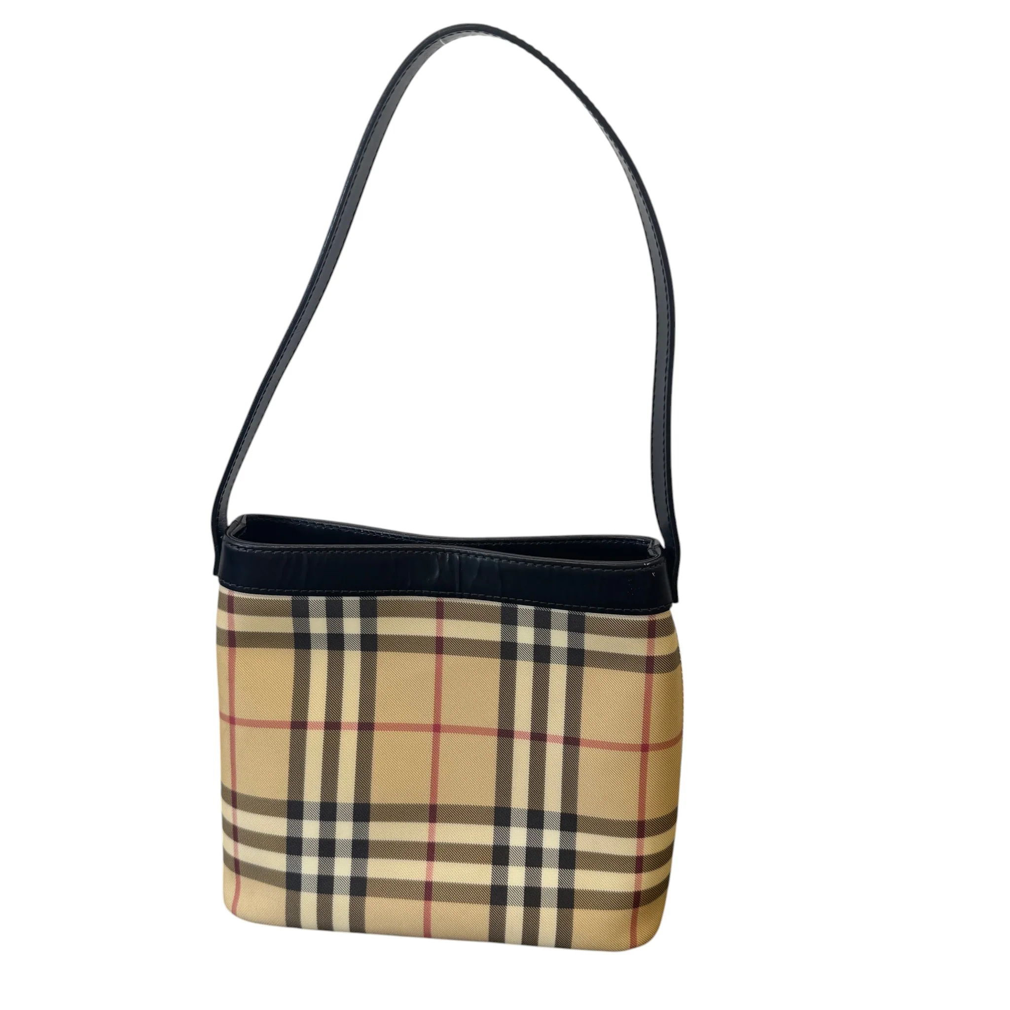 Women's Small Check Print Bag Beige - Image 3