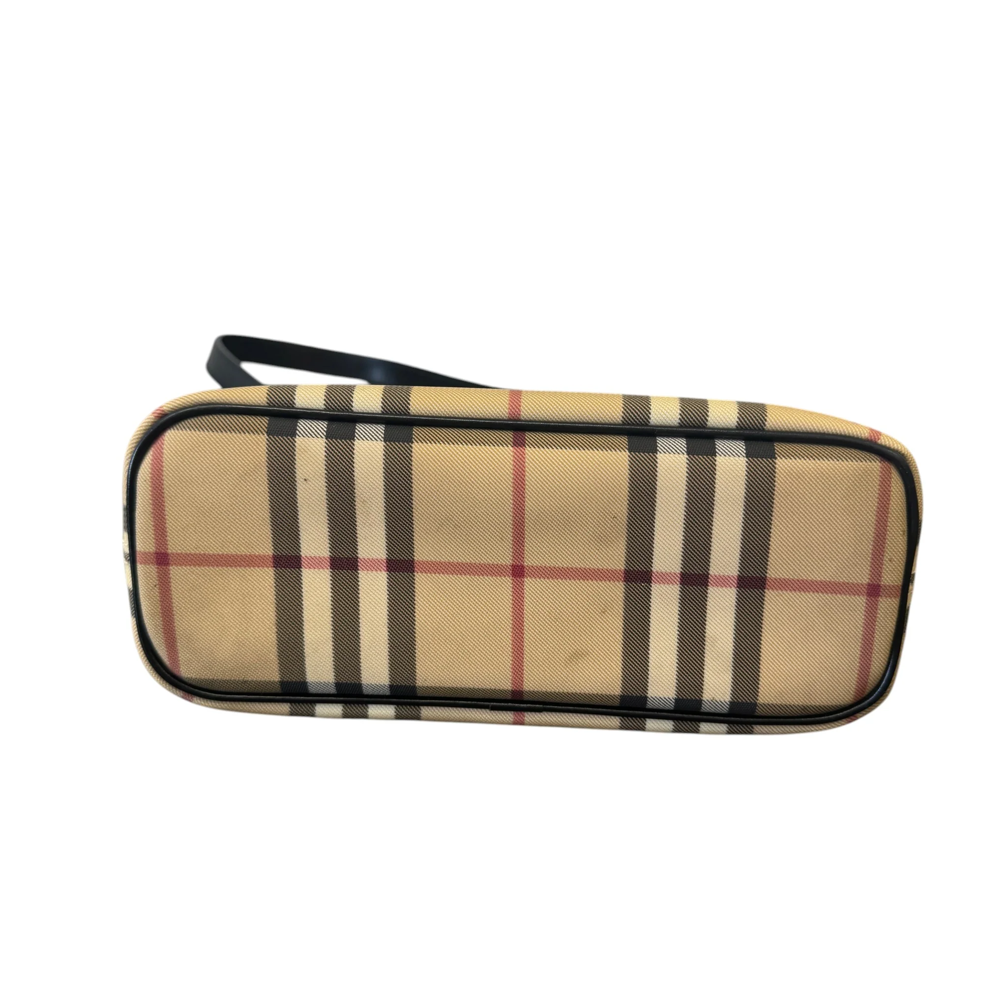 Women's Small Check Print Bag Beige - Image 8