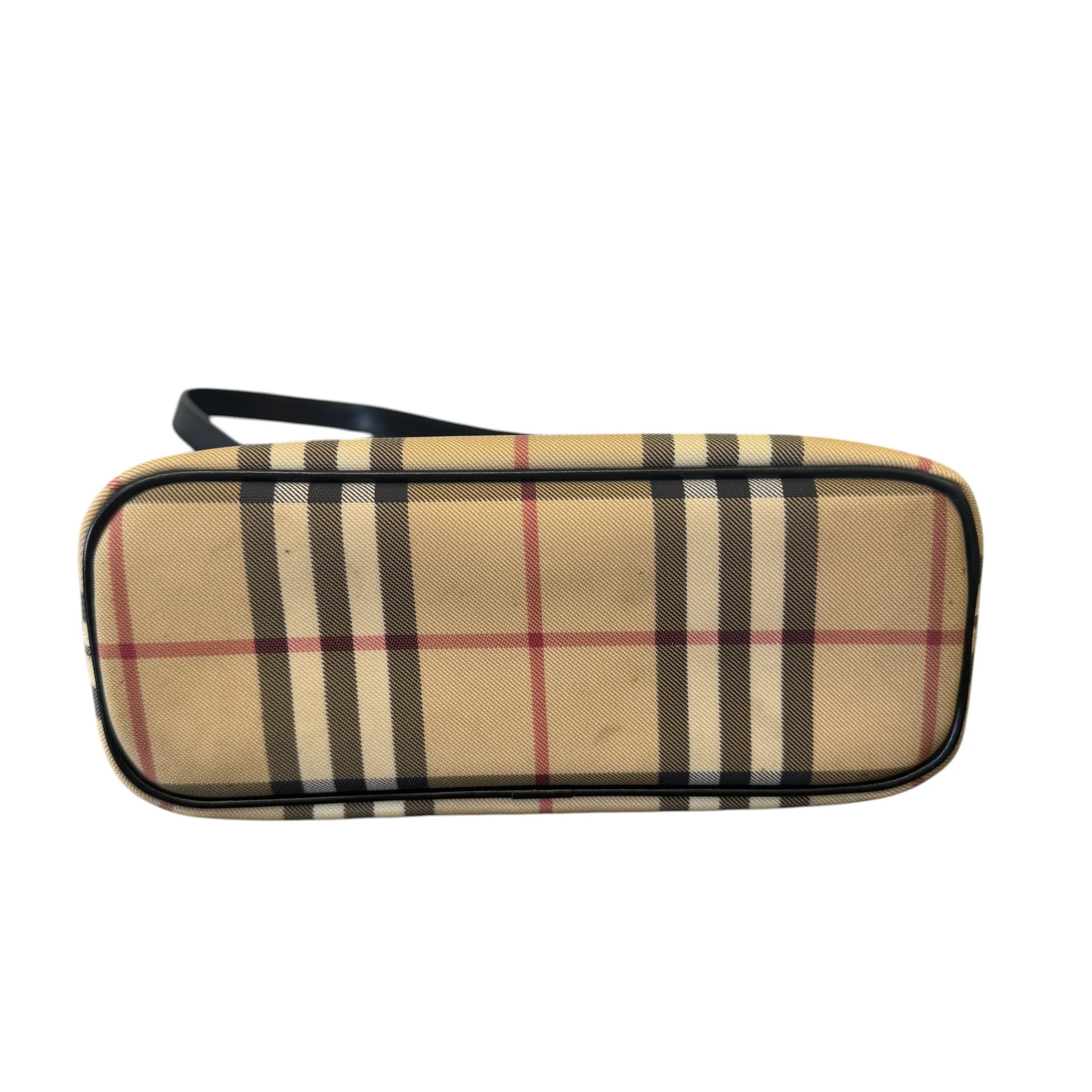 Women's Small Check Print Bag Beige - Image 9