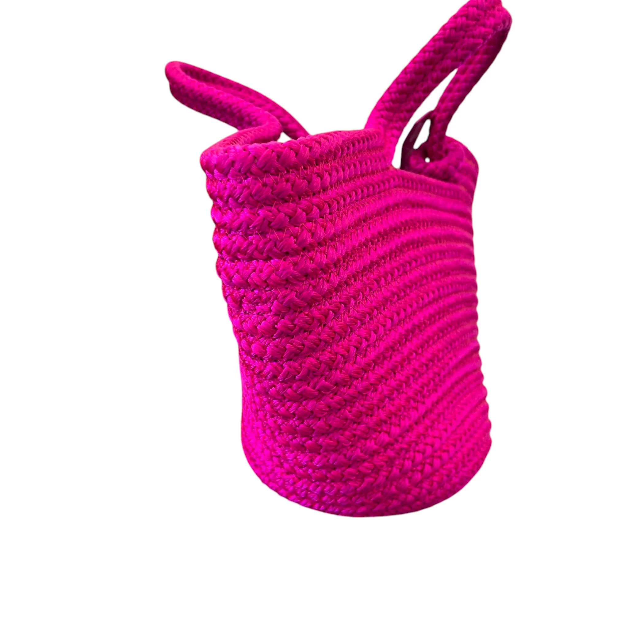 Women's Small Ibiza Basket Bag Pink - Image 15