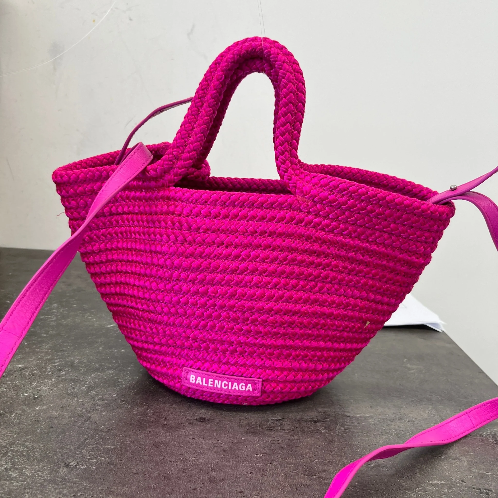 Women's Small Ibiza Basket Bag Pink - Image 16