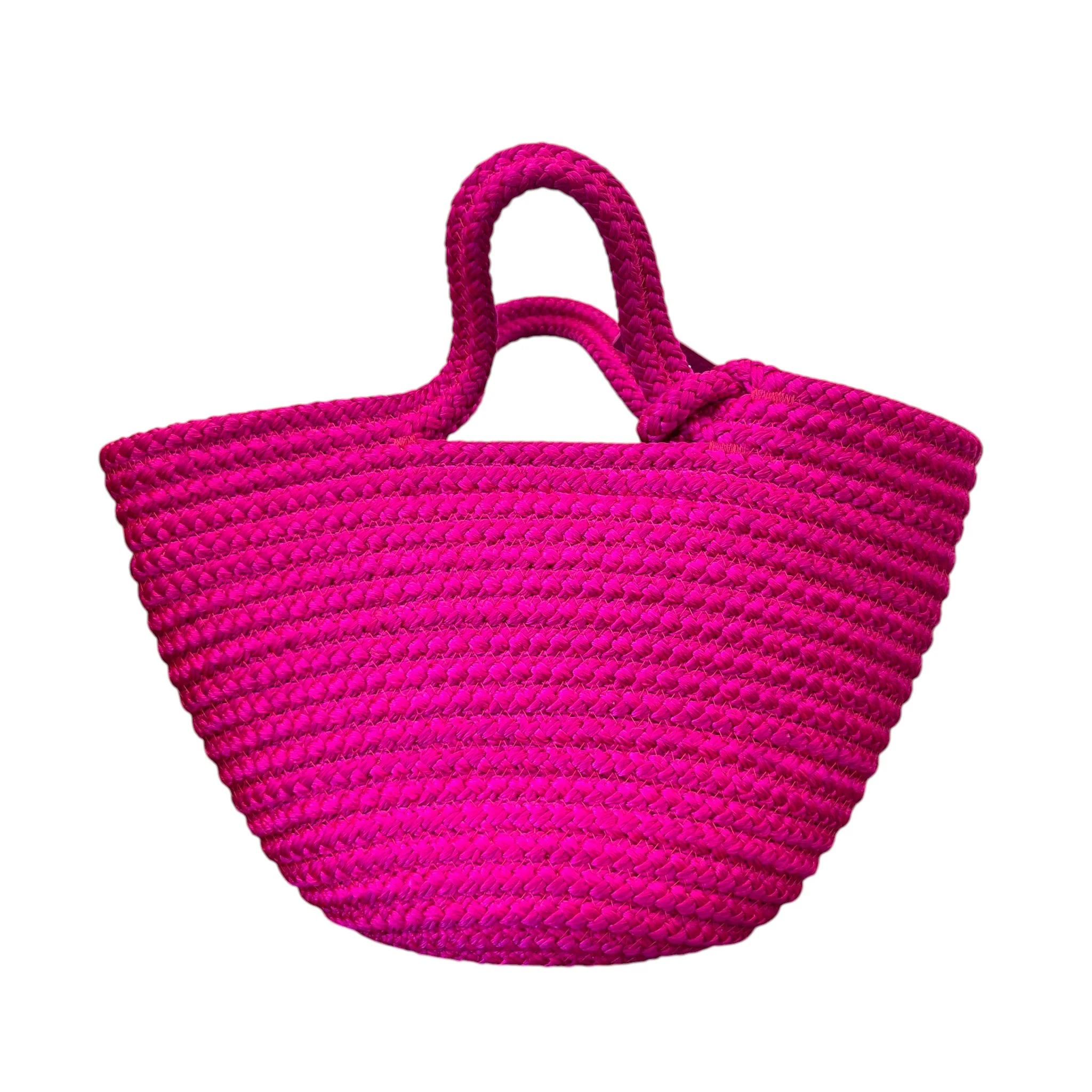 Women's Small Ibiza Basket Bag Pink - Image 3