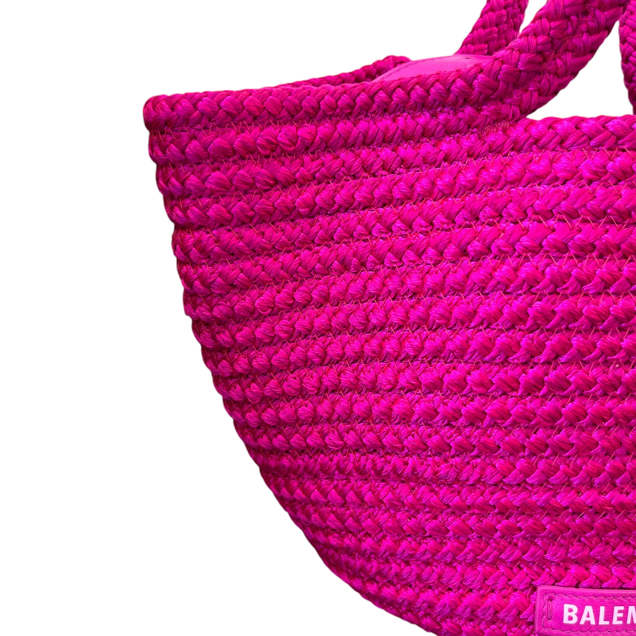 Women's Small Ibiza Basket Bag Pink - Image 5
