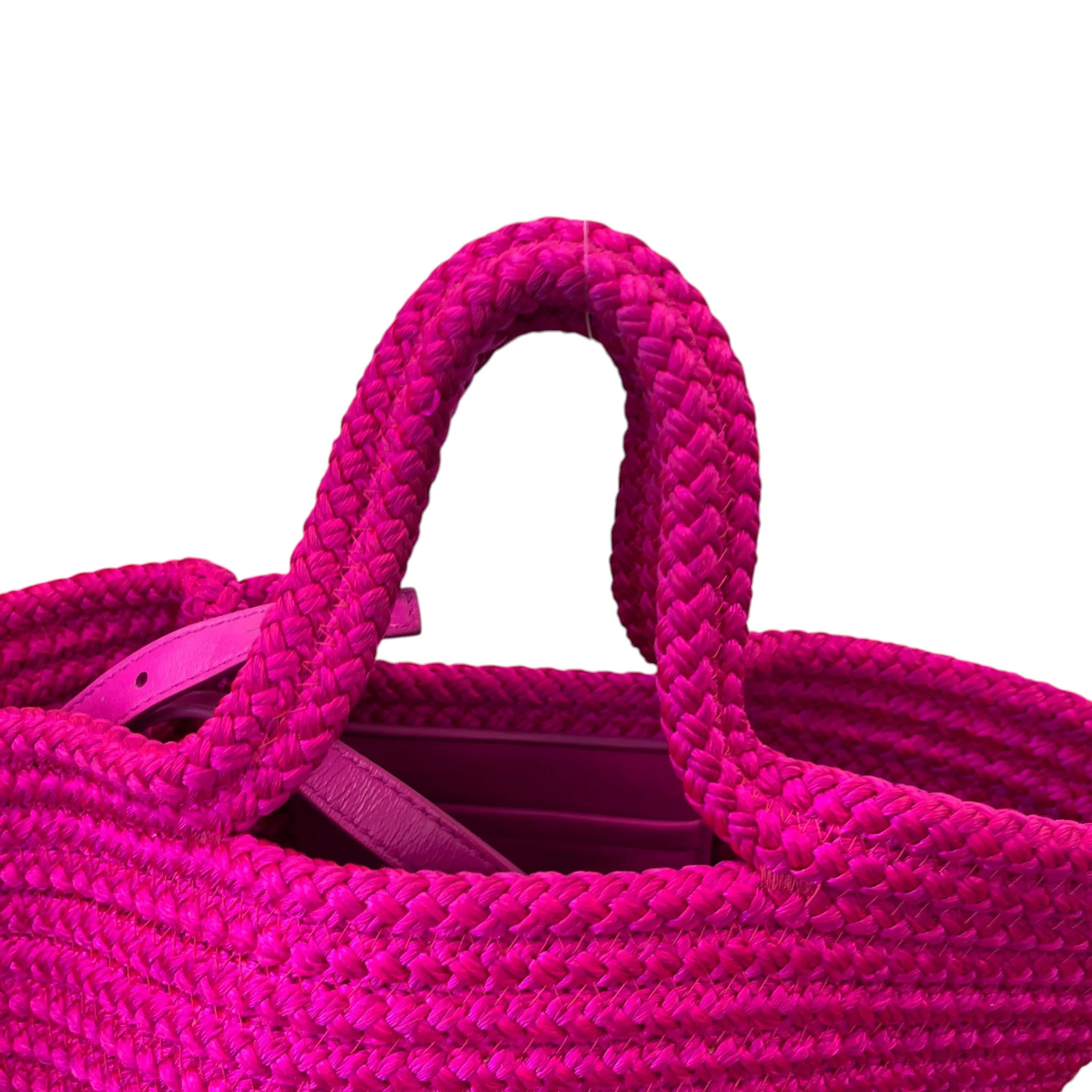 Women's Small Ibiza Basket Bag Pink - Image 6