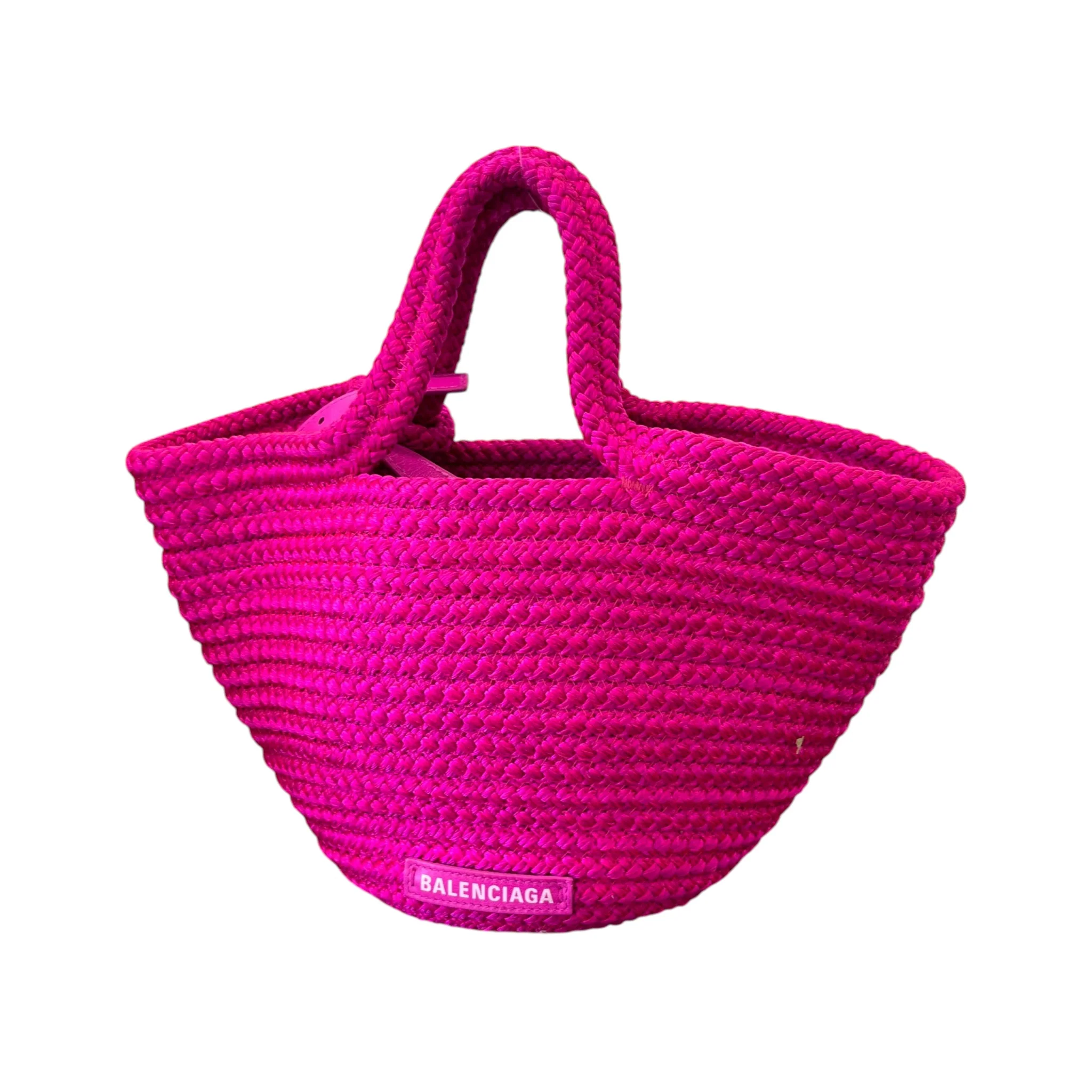 Women's Small Ibiza Basket Bag Pink - Image 7