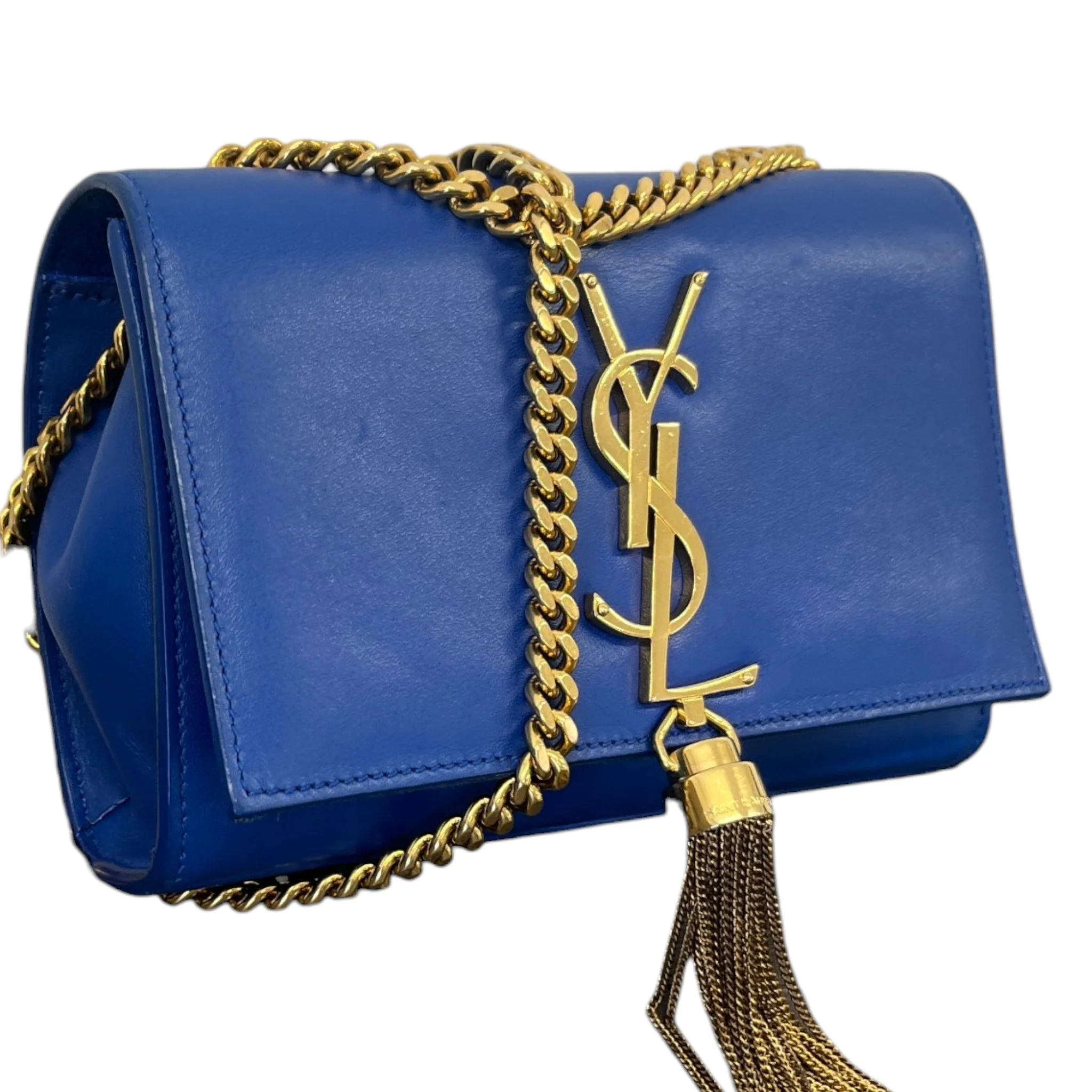 Women's Small Kate Tassel Bag Blue - Image 4