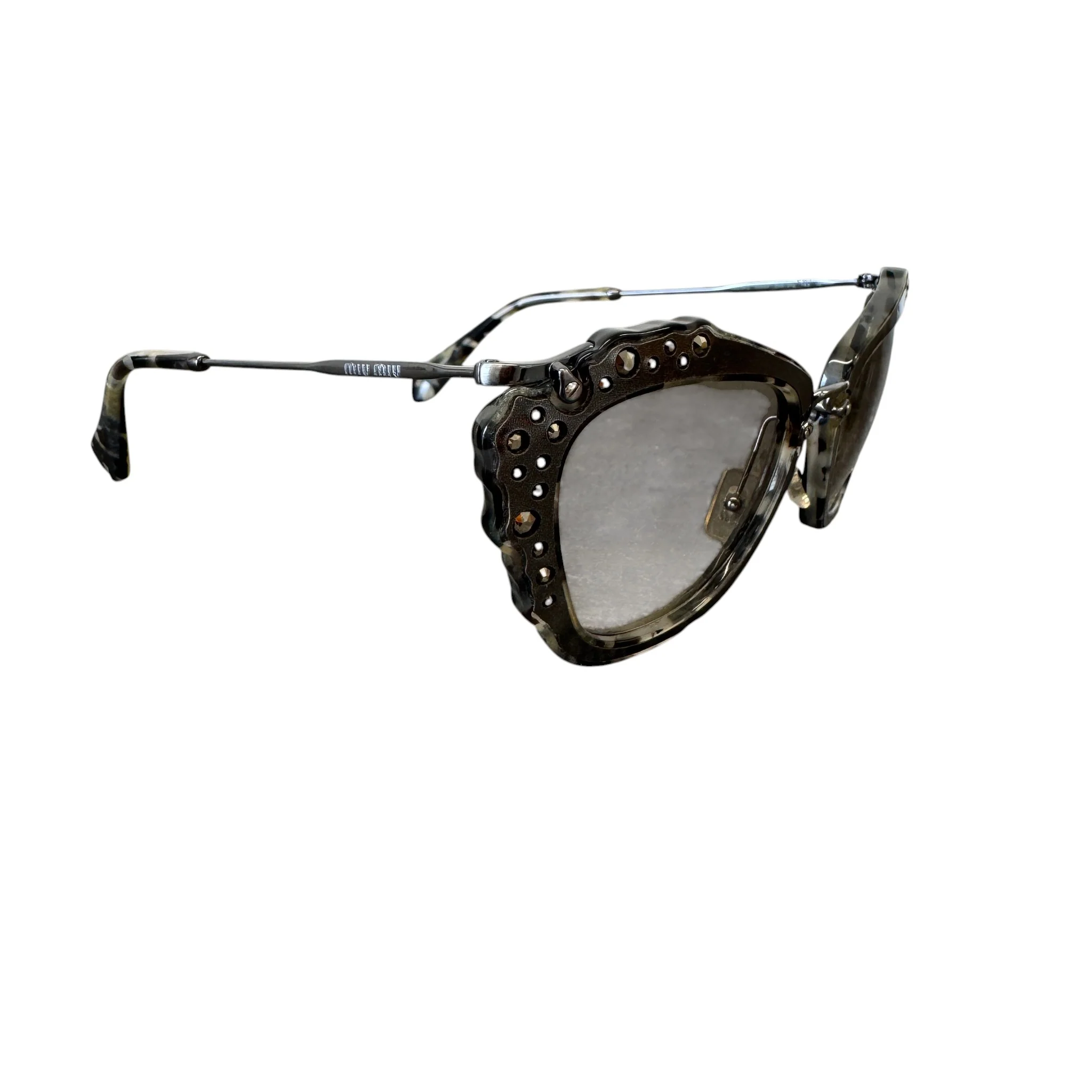 Women's Smu 04Q Embellished Sunglasses Grey - Image 3