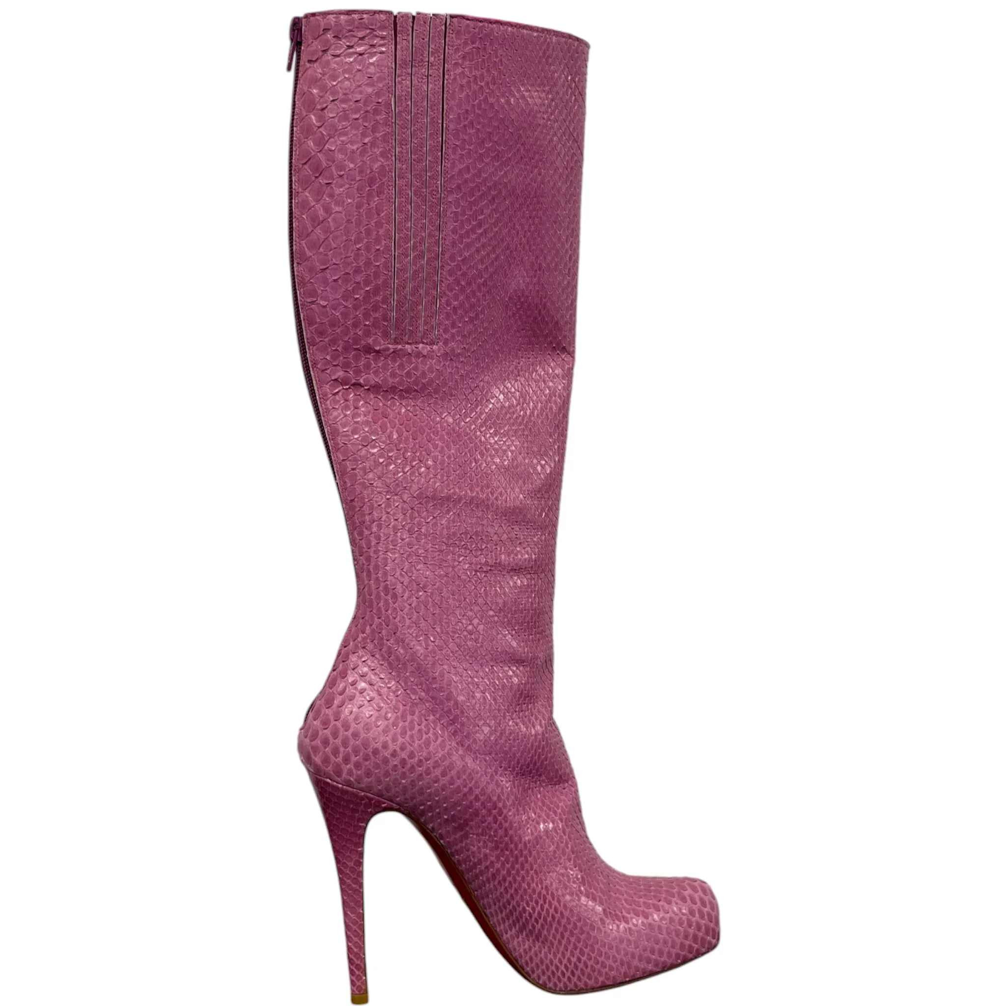 Women's Snake Print Boots Pink Size EU 38.5 / UK 5.5 - Image 4