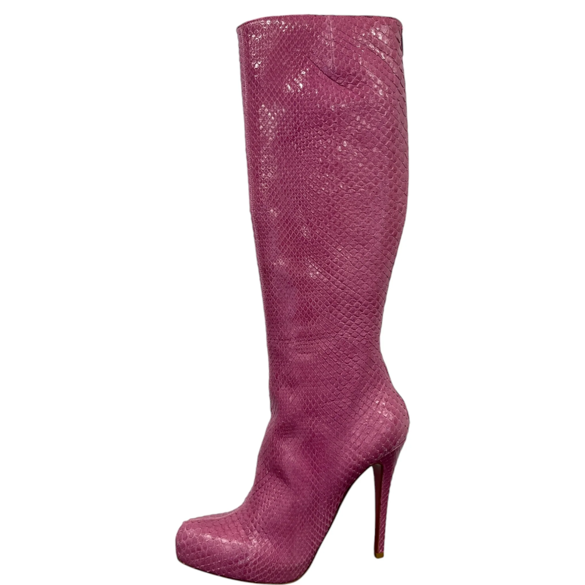 Women's Snake Print Boots Pink Size EU 38.5 / UK 5.5 - Image 5