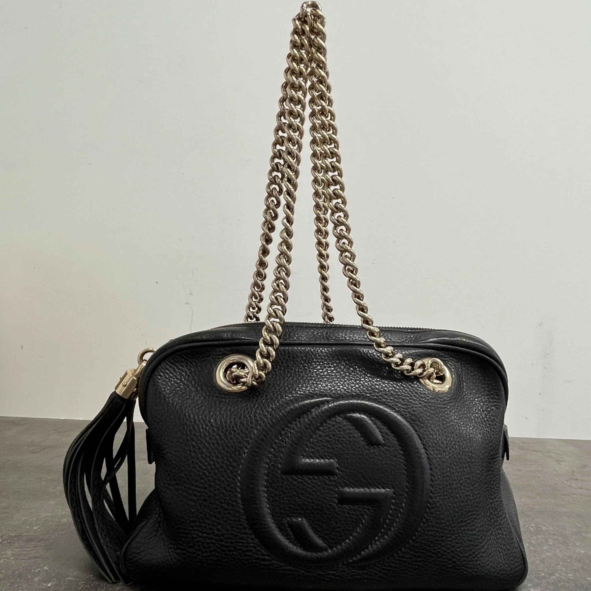 Women's Soho Chain Shoulder Bag Black - Image 13