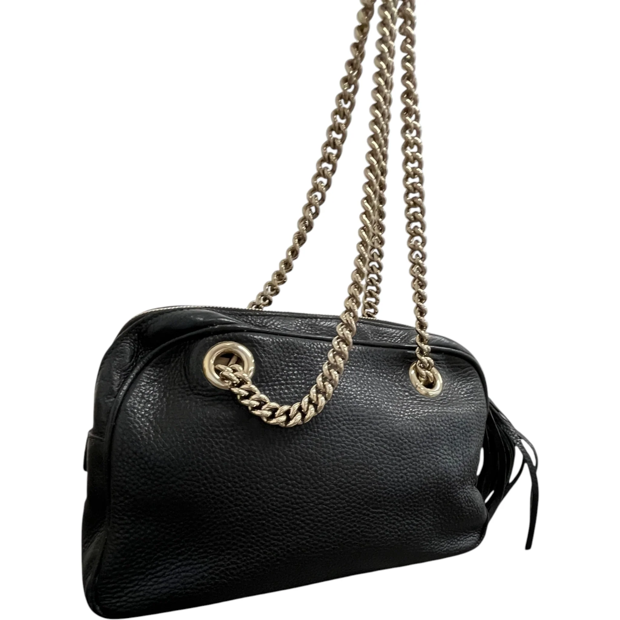 Women's Soho Chain Shoulder Bag Black - Image 9