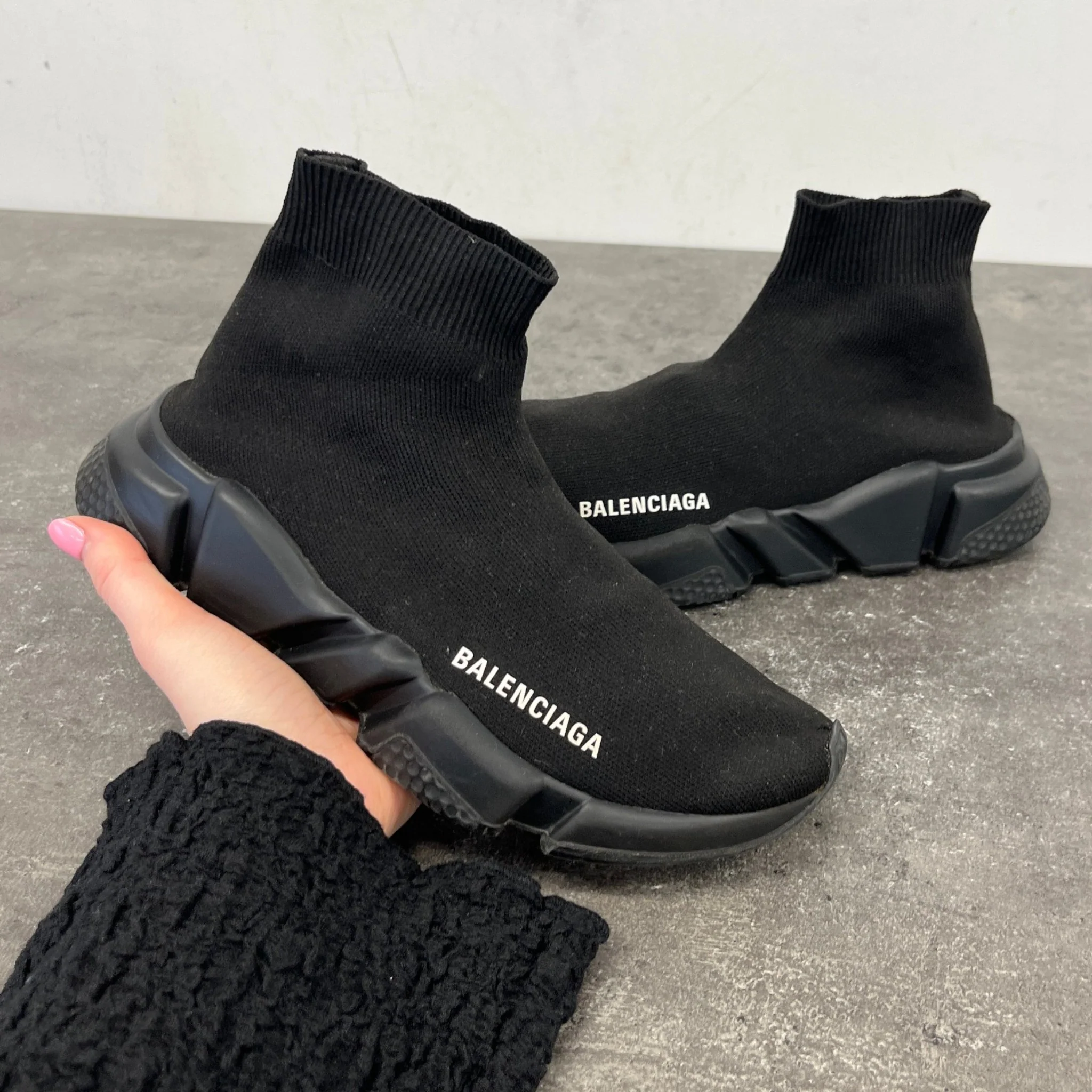 Women's Speed Sock High Trainers Black Size EU 37 / UK 4 - Image 12