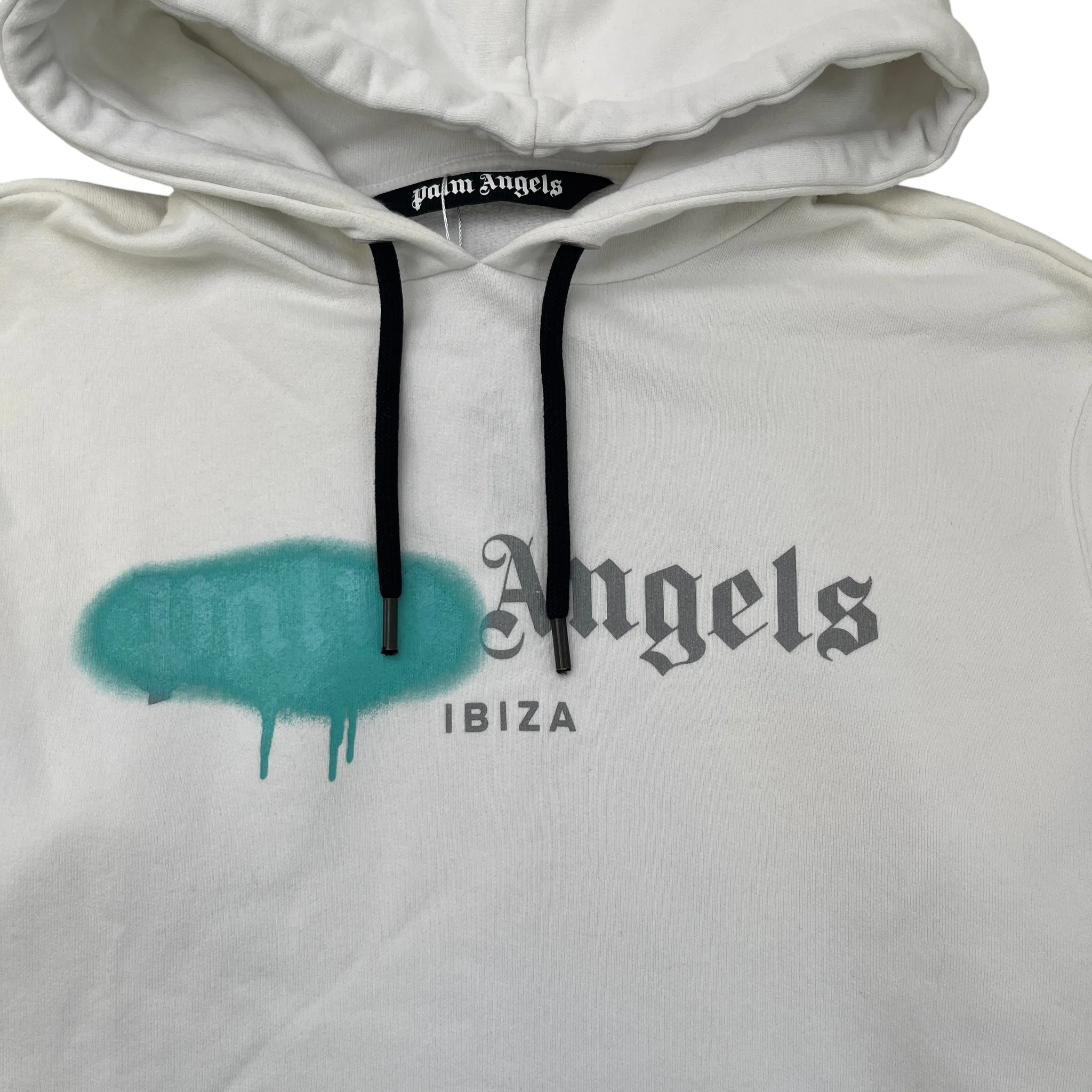 Women's Spray Logo Hoodie White Size S - Image 5