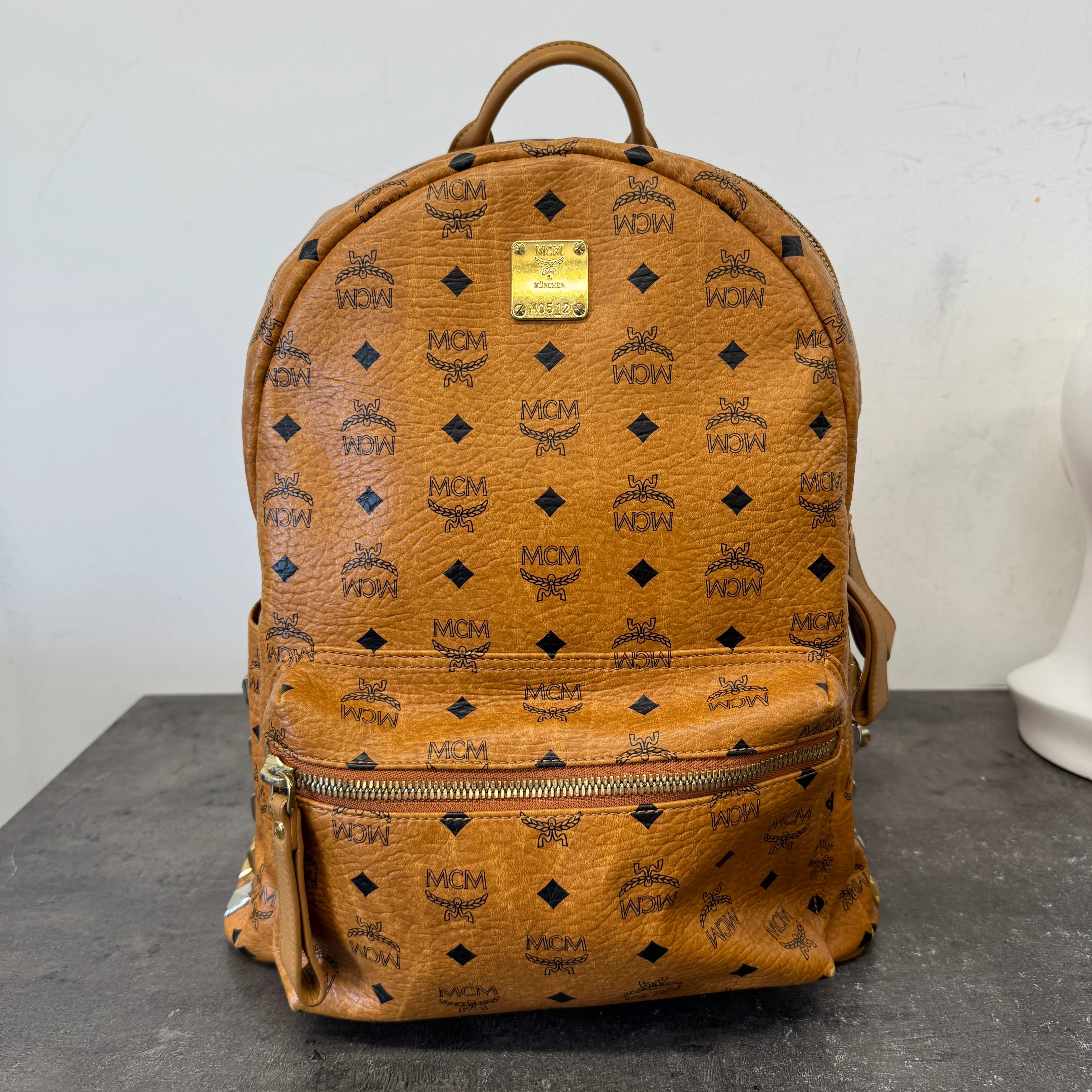 Women's Stark Visetos Monogram Backpack Brown - Image 10