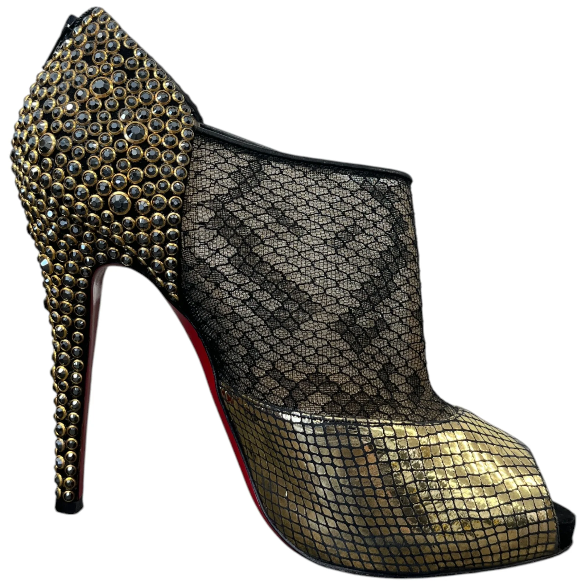 Women's Strass Aeronotoc Heels Gold Size EU 38 / UK 5 - Image 4