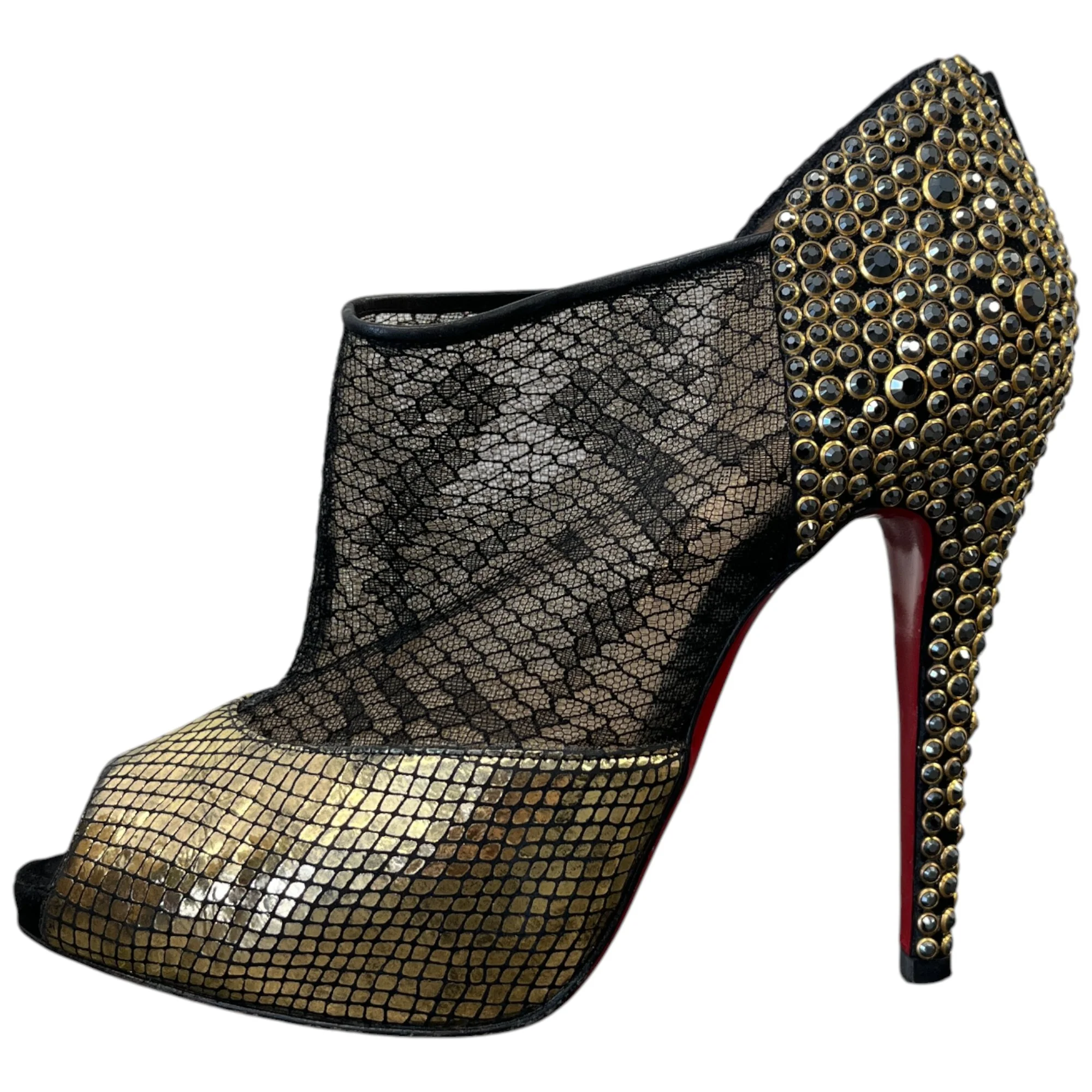 Women's Strass Aeronotoc Heels Gold Size EU 38 / UK 5 - Image 5