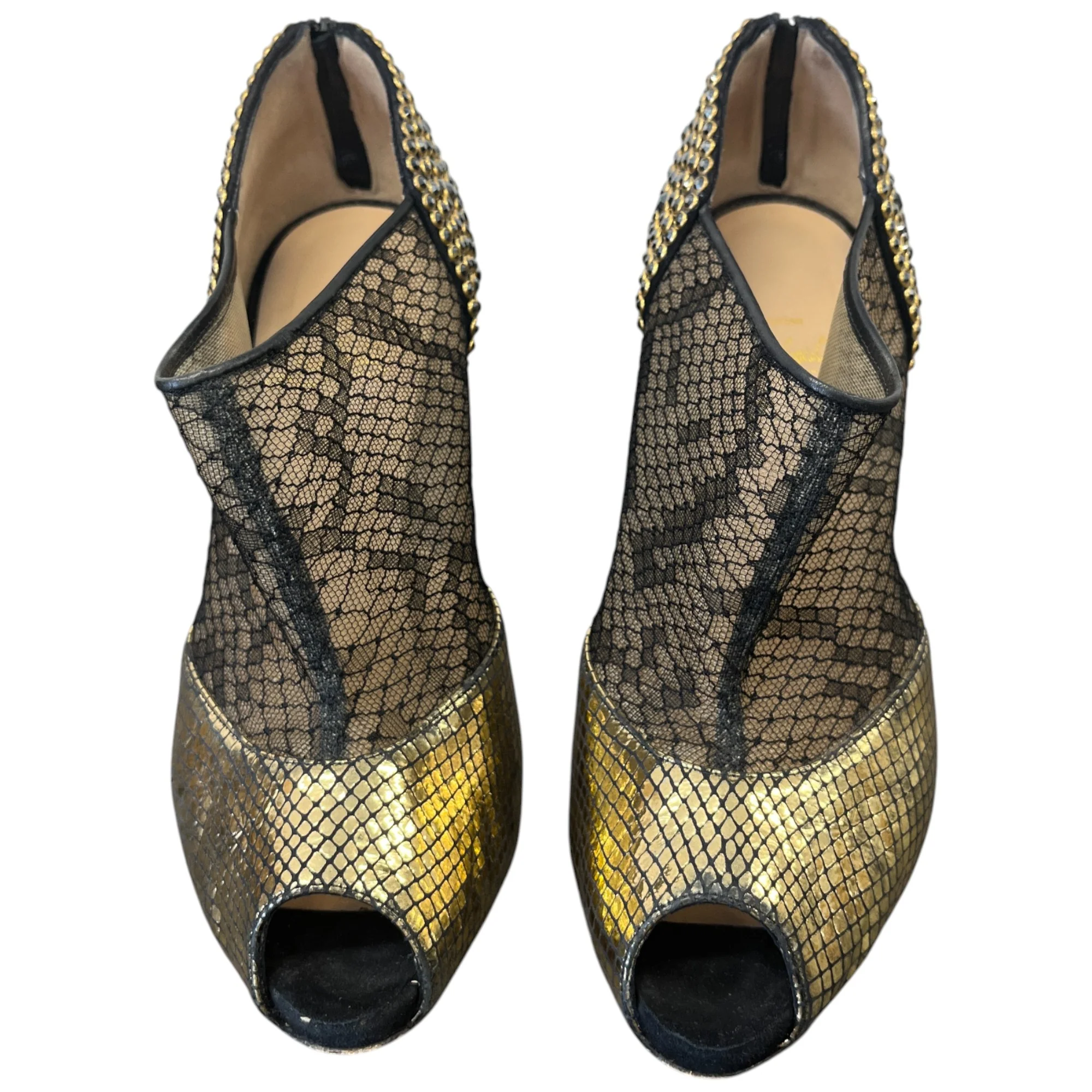 Women's Strass Aeronotoc Heels Gold Size EU 38 / UK 5 - Image 6