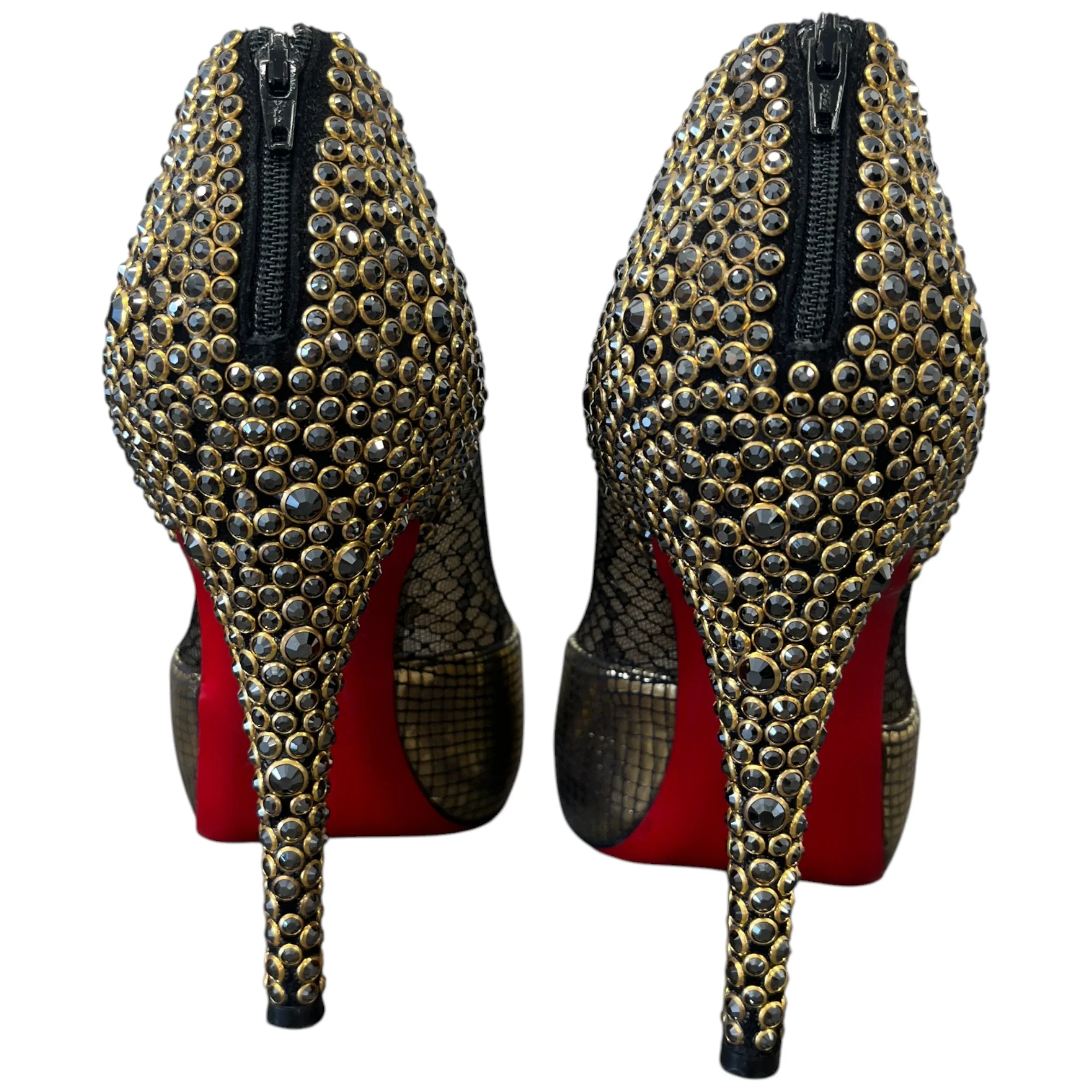 Women's Strass Aeronotoc Heels Gold Size EU 38 / UK 5 - Image 7