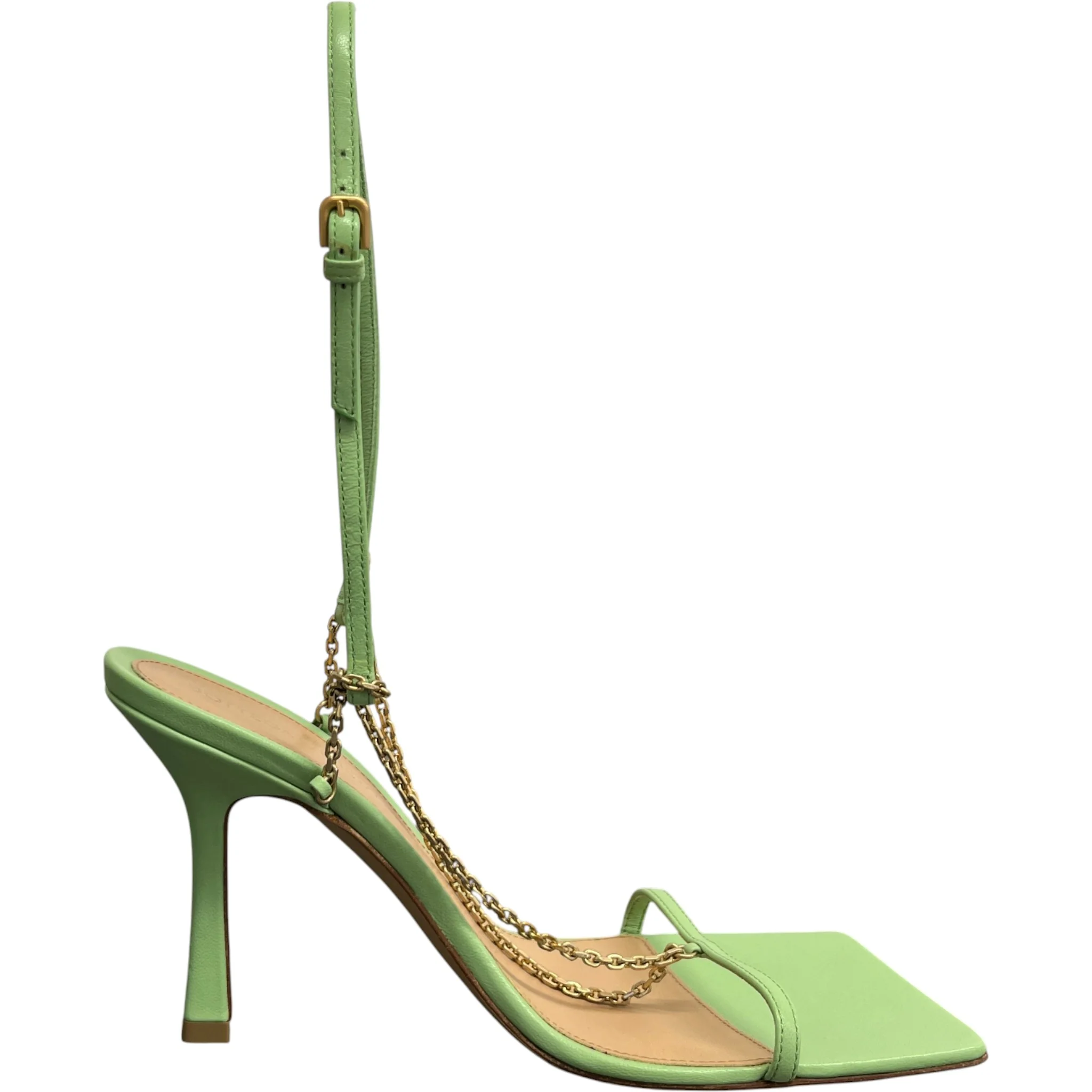 Women's Stretch Chain Sandal Heels Green Size EU 37.5 / UK 4.5 - Image 4