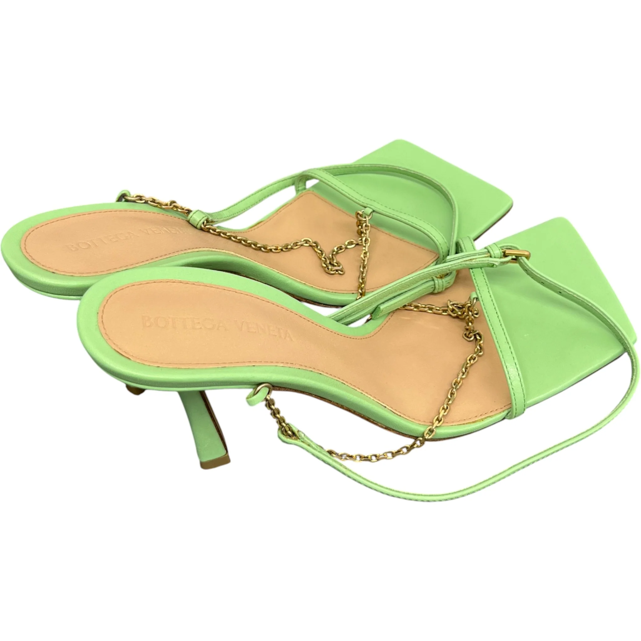 Women's Stretch Chain Sandal Heels Green Size EU 37.5 / UK 4.5 - Image 8