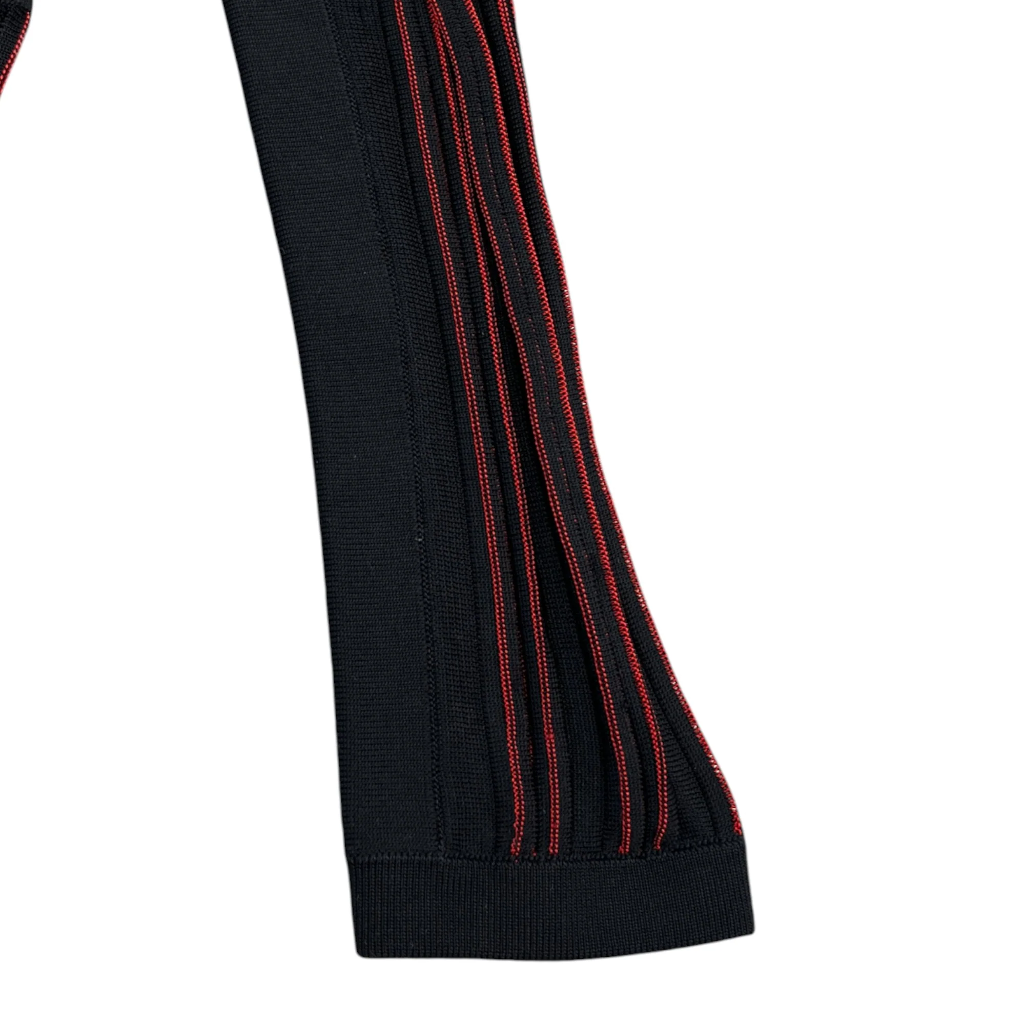 Women's Striped Stretch Sheer Jumpsuit Trousers Burgundy Size S - Image 5