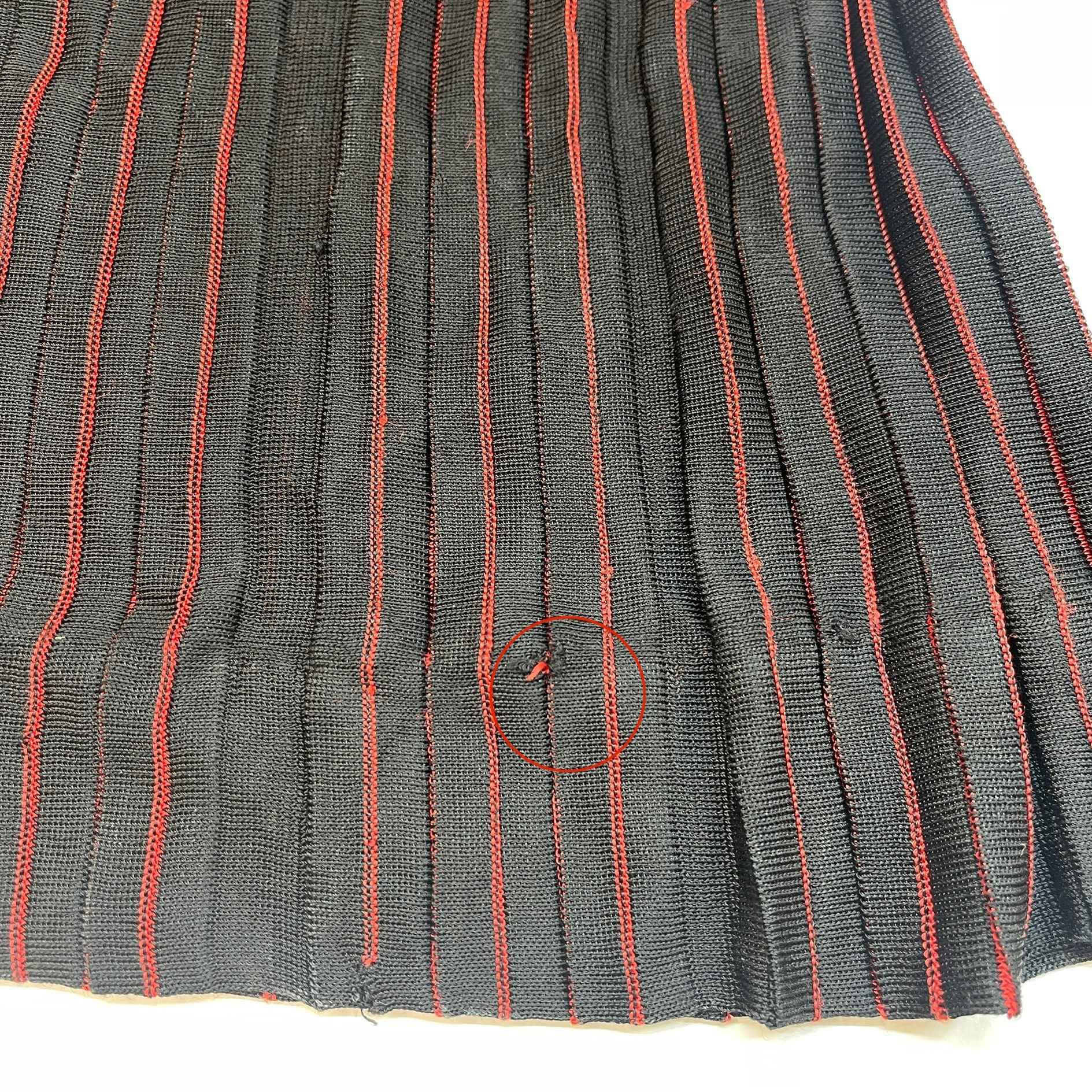 Women's Striped Stretch Sheer Jumpsuit Trousers Burgundy Size S - Image 8