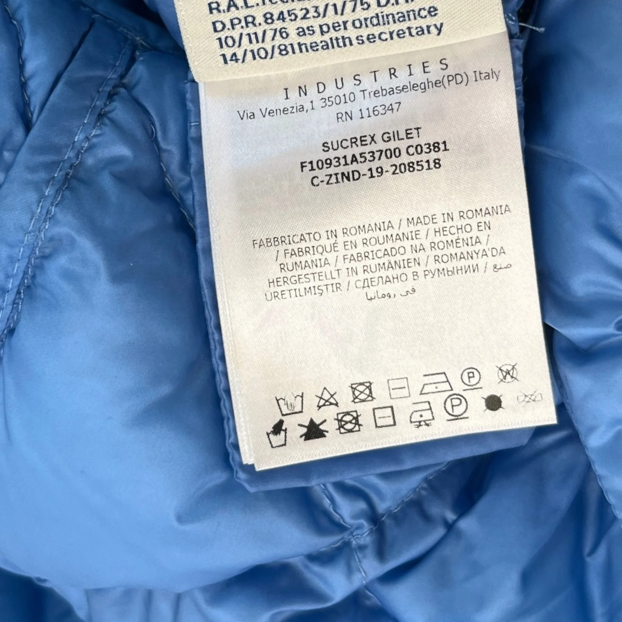 Women's Sucrex Gilet Blue Size 1 / UK 10 - Image 10