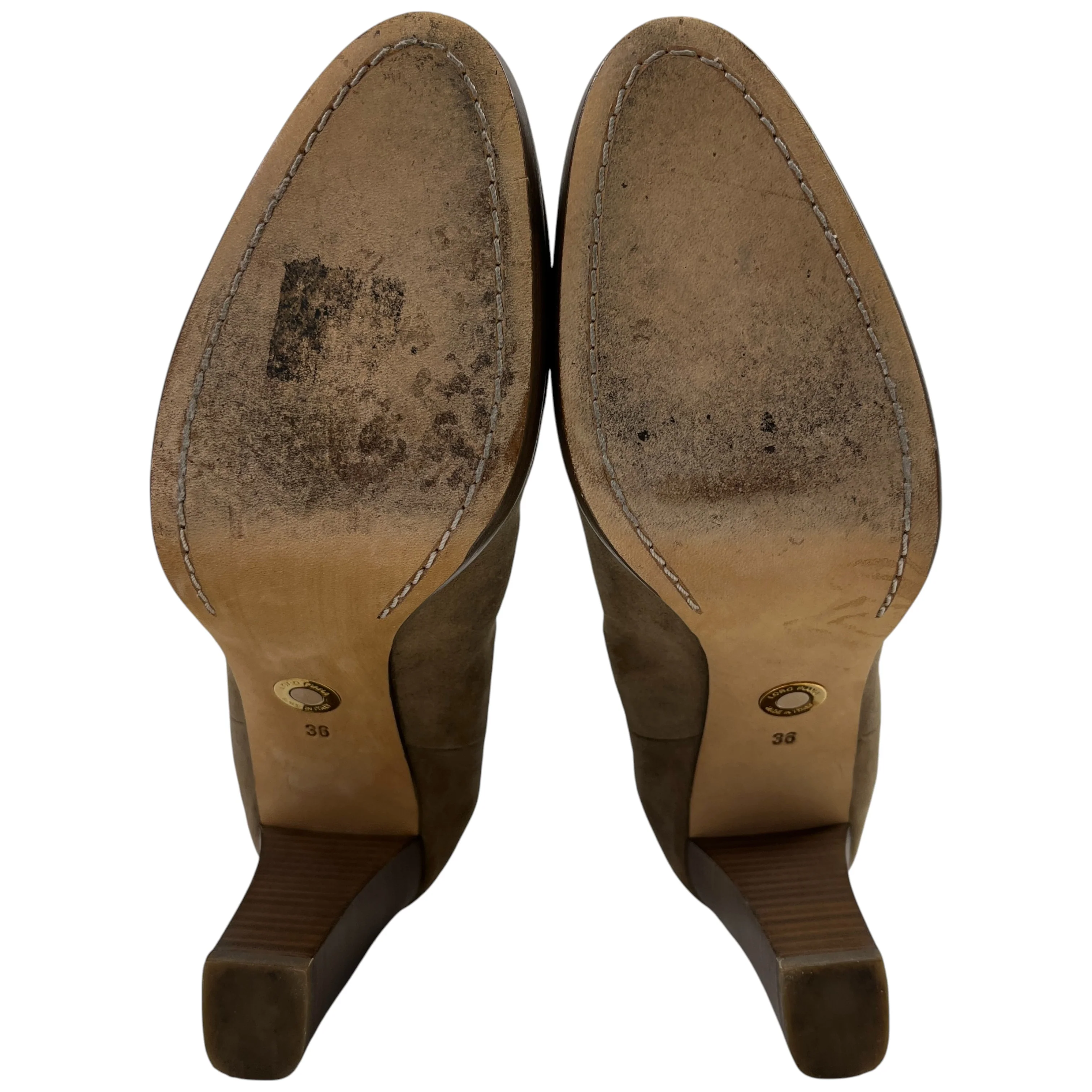 Women's Suede Ankle Boots Tan Size EU 36 / UK 3 - Image 10
