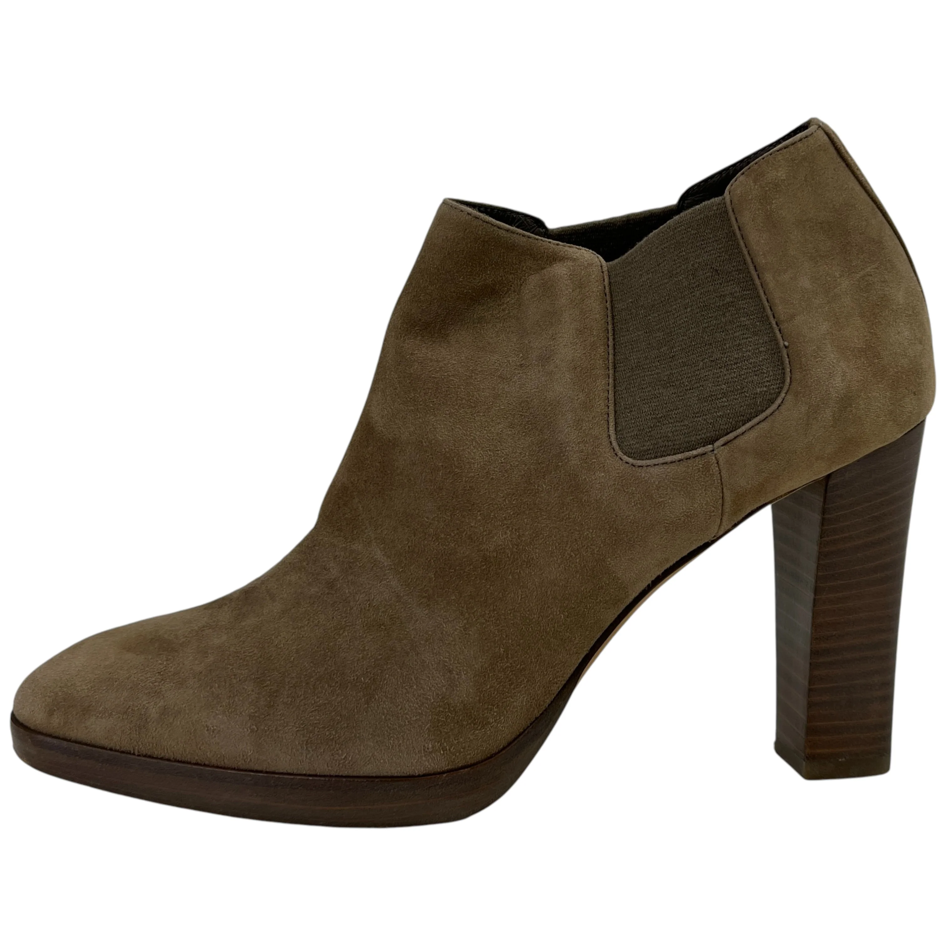 Women's Suede Ankle Boots Tan Size EU 36 / UK 3 - Image 5