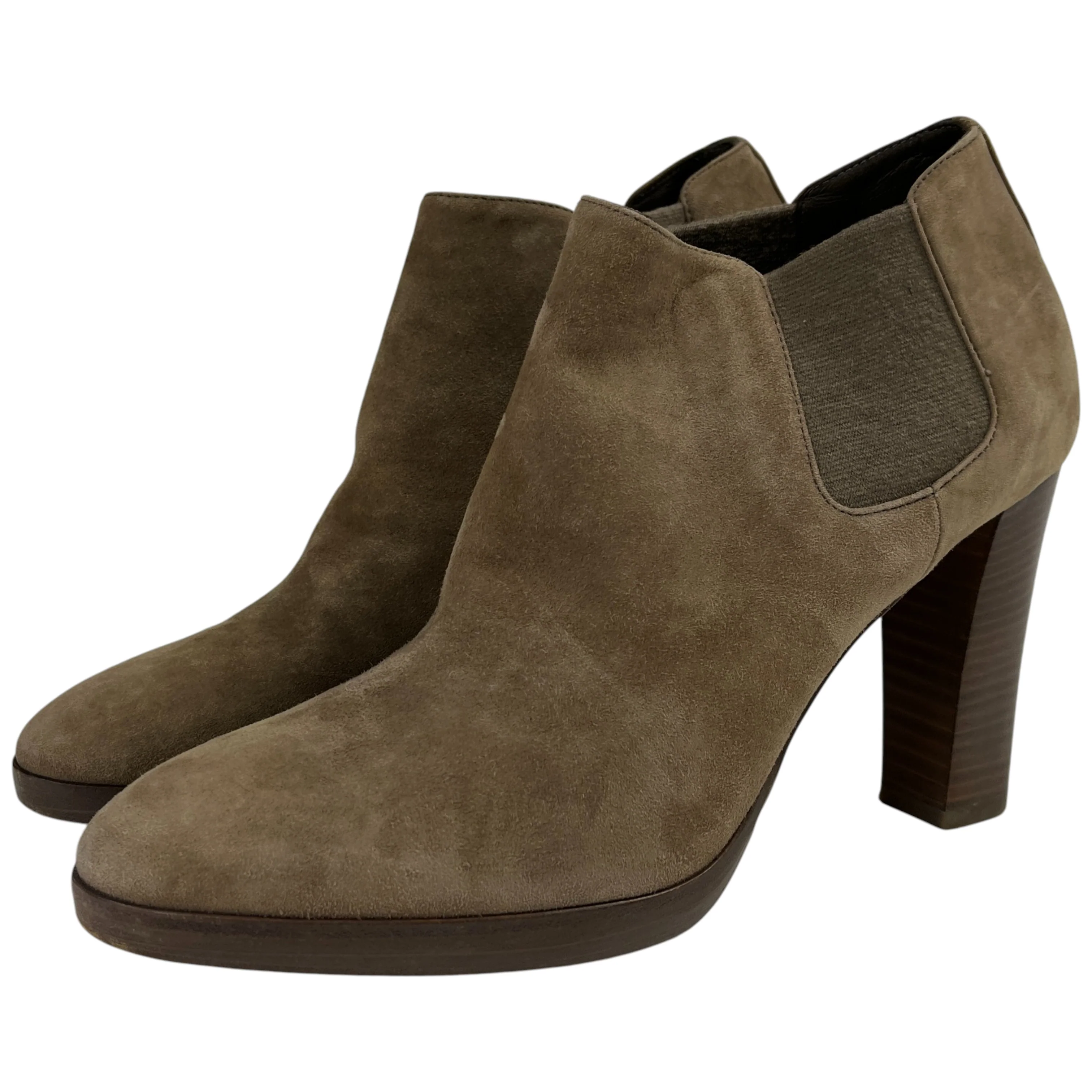 Women's Suede Ankle Boots Tan Size EU 36 / UK 3 - Image 8