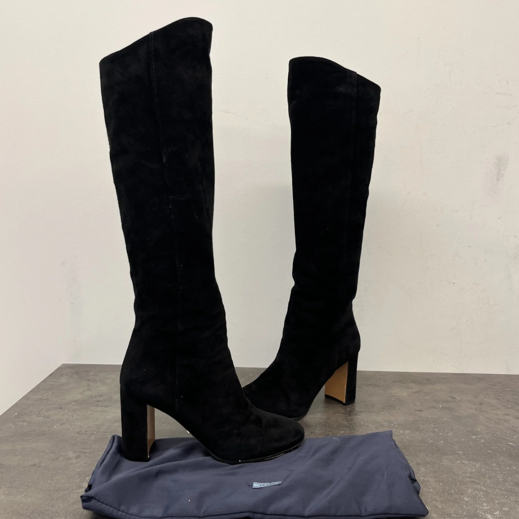 Women's Suede Knee High Boots Black Size EU 36 / UK 3 - Image 11