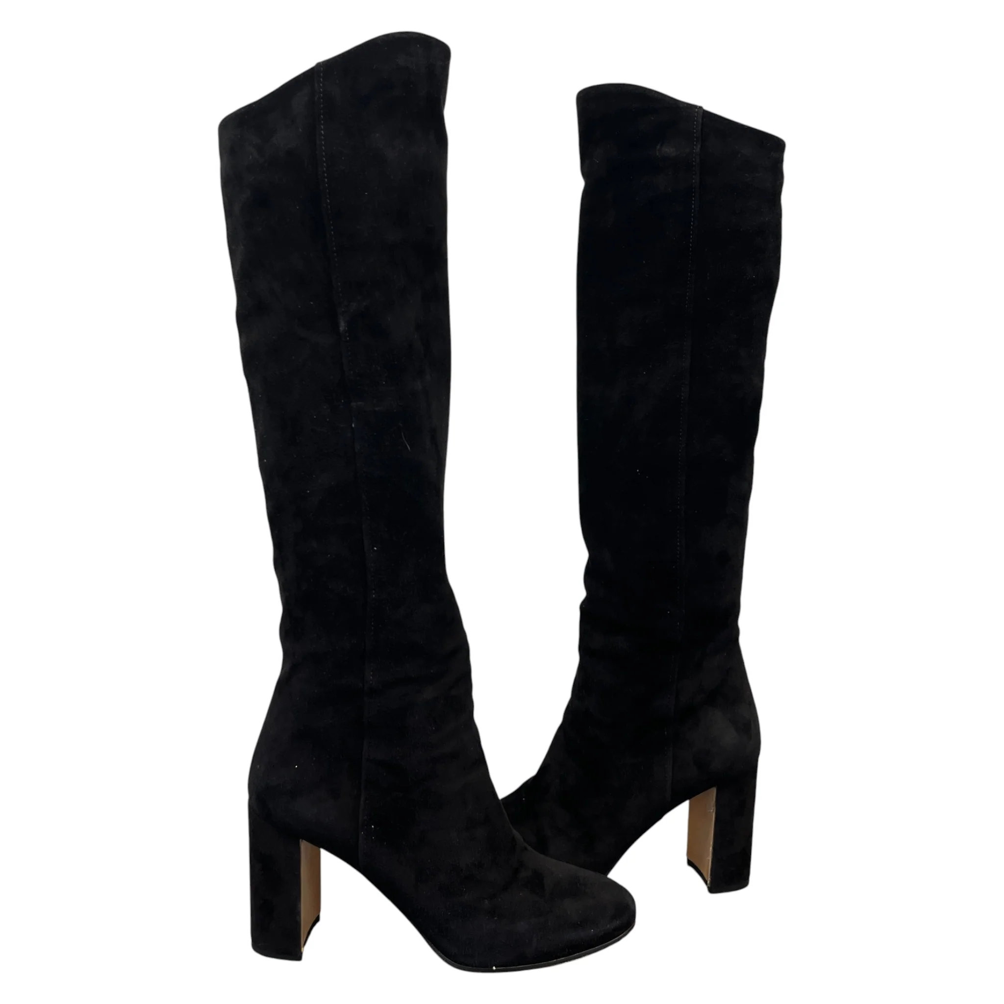 Women's Suede Knee High Boots Black Size EU 36 / UK 3 - Image 3